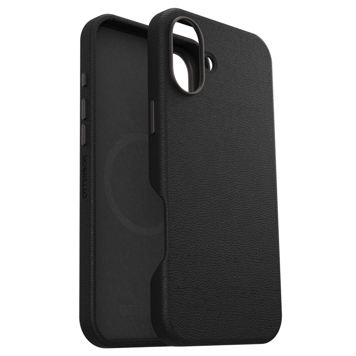 OtterBox Coque en cuir de cactus Symmetry MagSafe Apple iPhone 16 Plus - Noir Ash