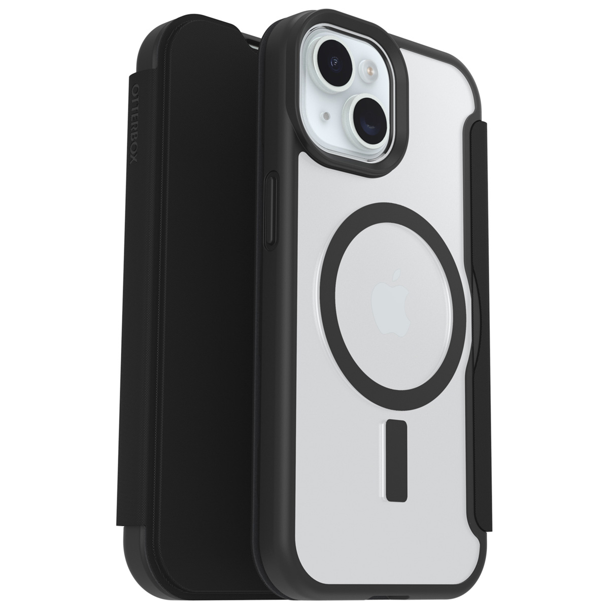 OtterBox Coque Folio React Apple iPhone 17e / 16e / 15 / 14 / 13 - Clear / Black