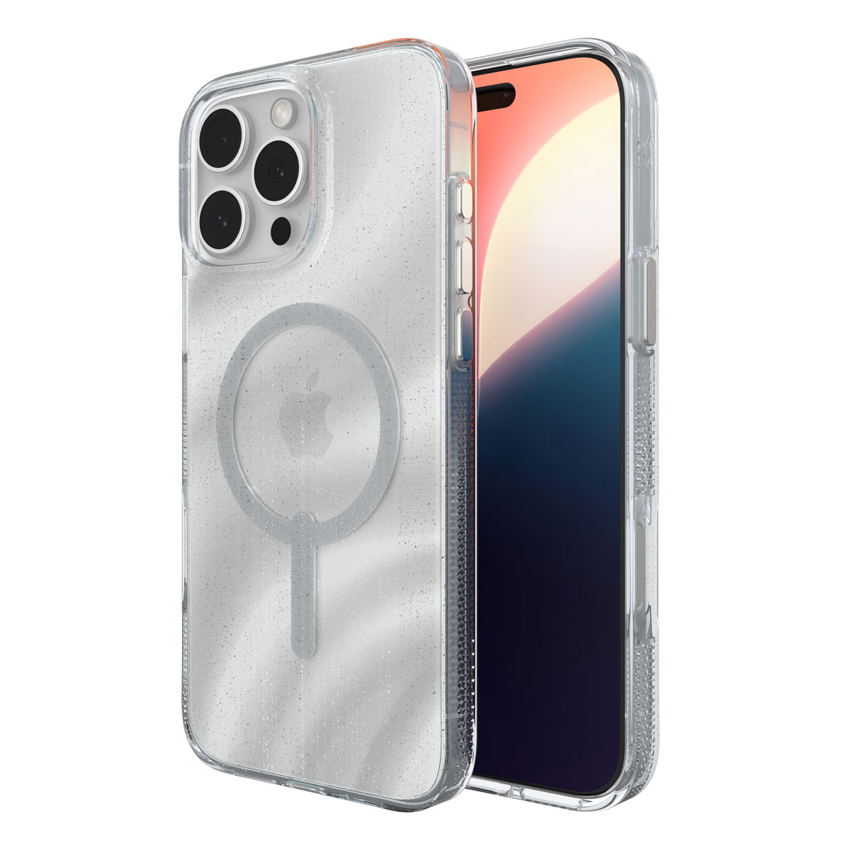 ZAGG Coque Milan Snap avec MagSafe Apple iPhone 16 Pro Max - Swirl Glitter