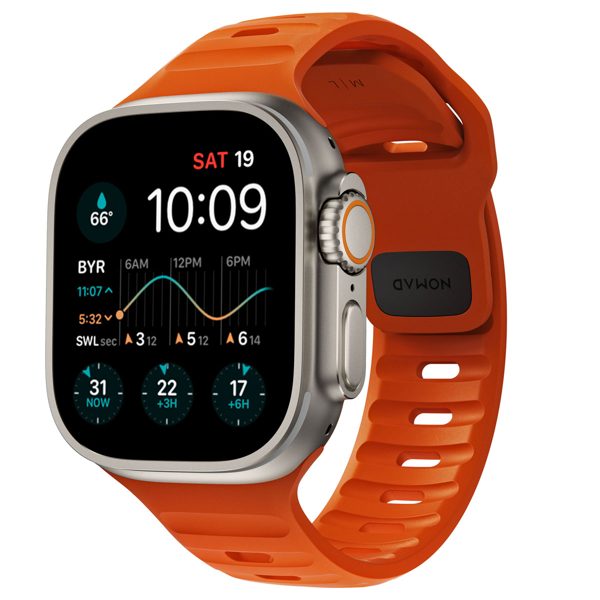 Nomad Bracelet Sport FKM Apple Watch | 44/45/46/49 mm - Ultra Orange