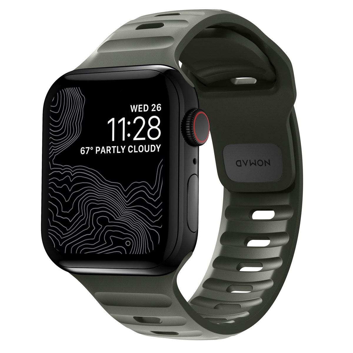 Nomad Bracelet Sport FKM Apple Watch | 44/45/46/49 mm - Ash Green