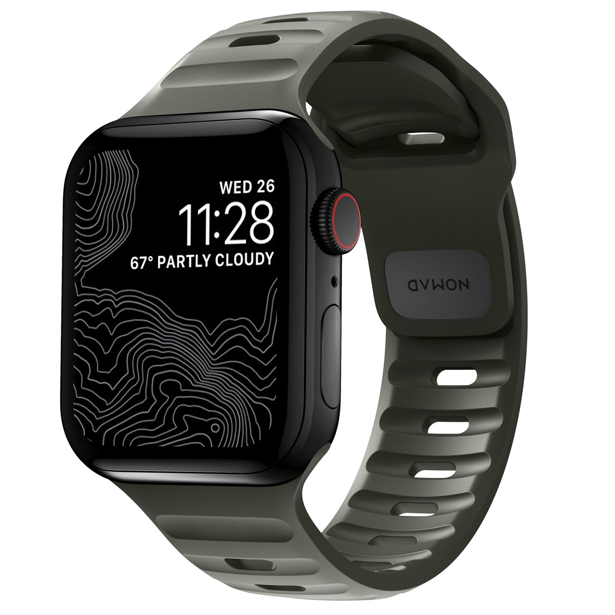 Nomad Bracelet Sport FKM Apple Watch | 38/40/41/42 mm - Ash Green