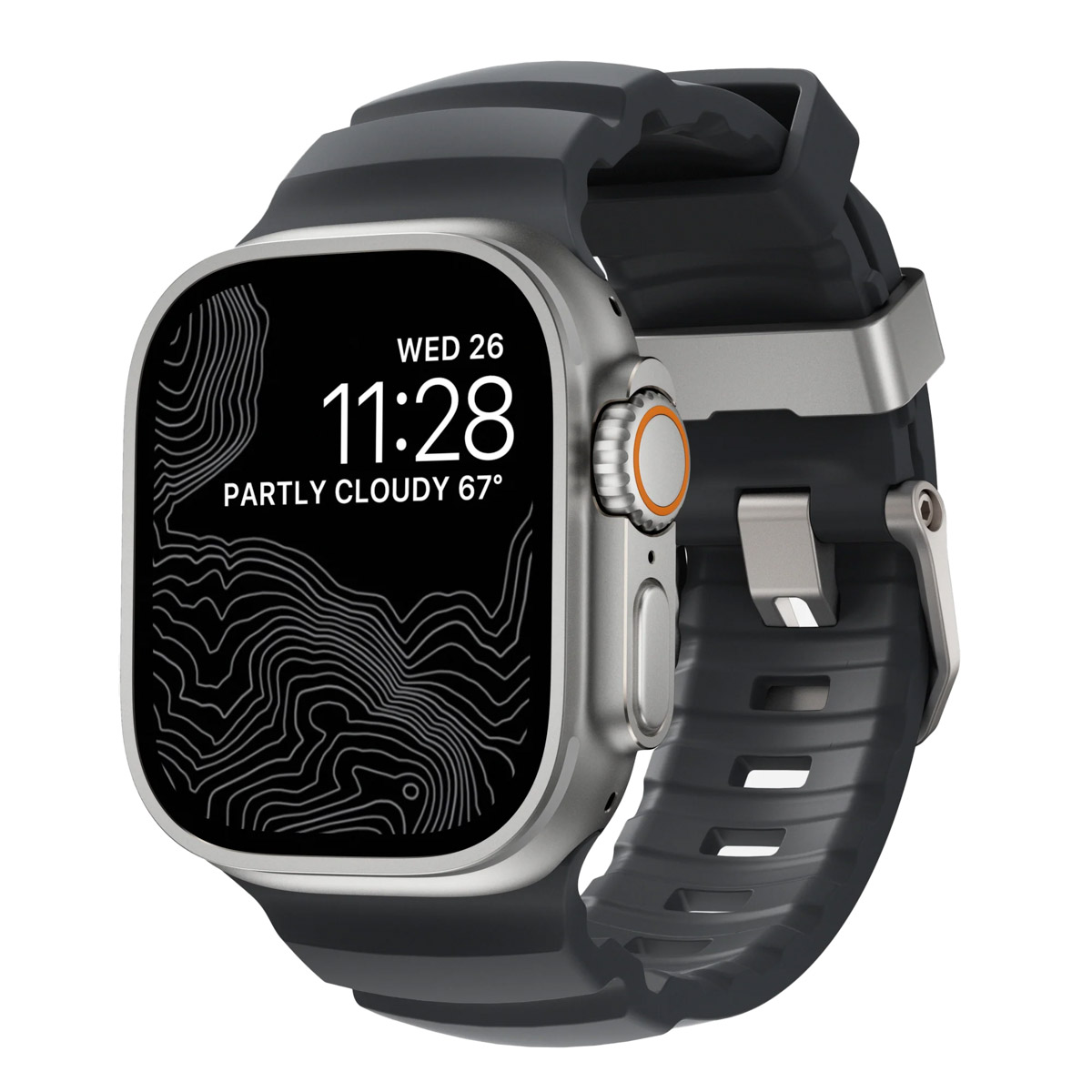 Nomad Bracelet Rocky Point Apple Watch | 44/45/46/49 mm - Storm / Titanium