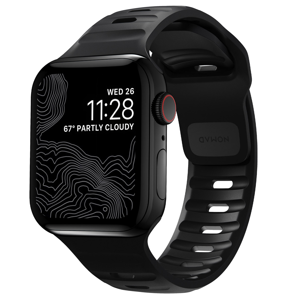 Nomad Bracelet Sport FKM Apple Watch | 44/45/46/49 mm - Noir