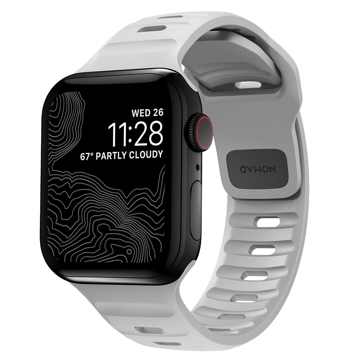 Nomad Bracelet Sport FKM Apple Watch | 44/45/46/49 mm - Lunar Gray