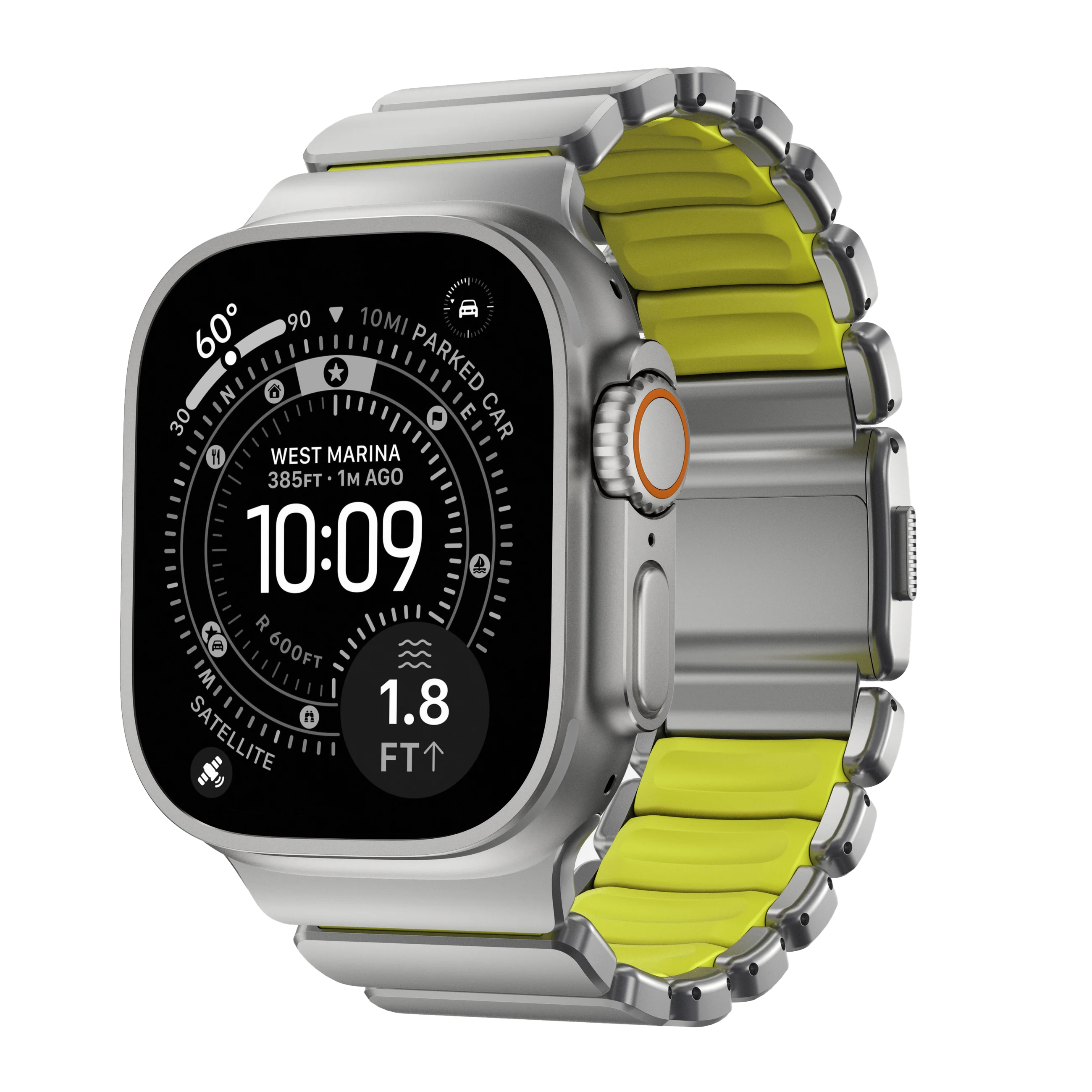Nomad Bracelet Stratos Apple Watch | 44/45/46/49 mm - Volt / Natural Titanium