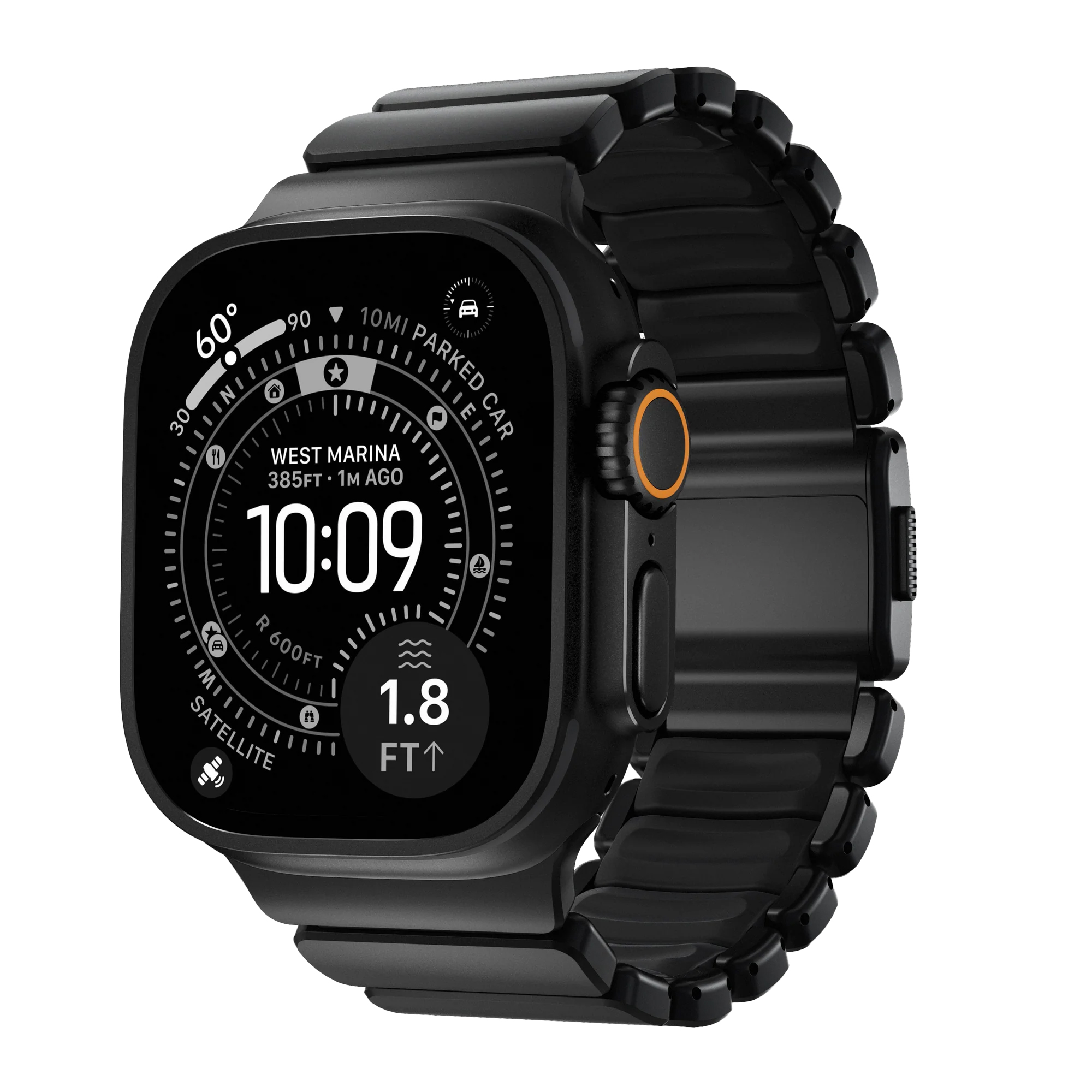 Nomad Bracelet Stratos Apple Watch | 44/45/46/49 mm - Black / Black Titanium