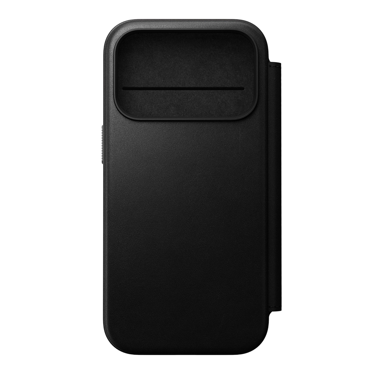 Nomad Modern Leather FolioBookcase voor de Apple iPhone 17 Pro - Zwart