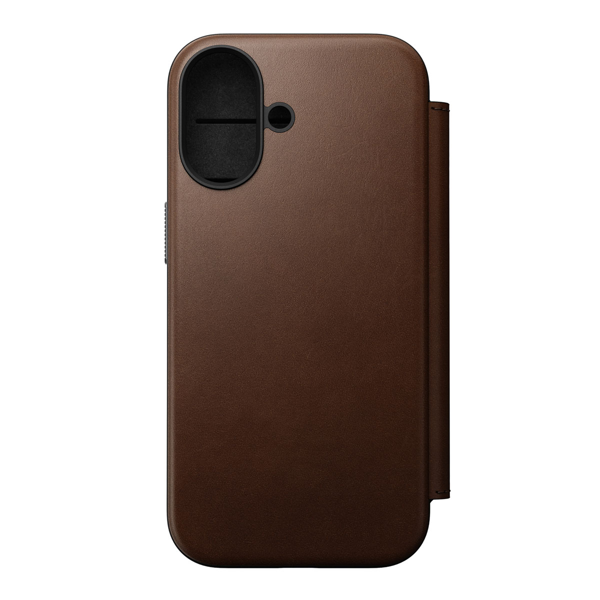 Nomad Modern Leather FolioBookcase voor de Apple iPhone 17 - Bruin