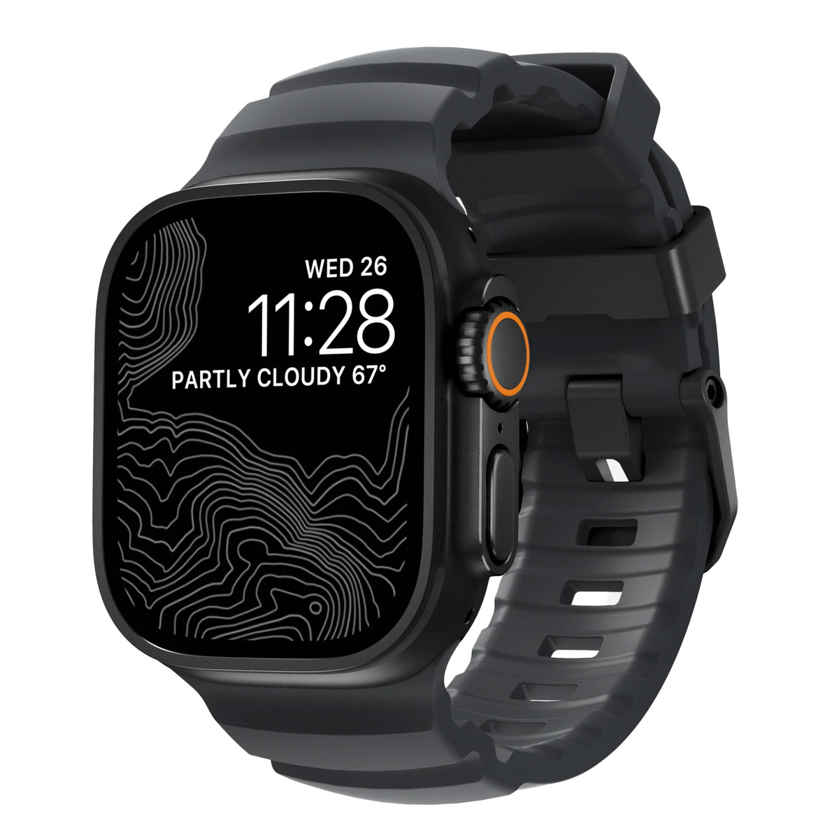 Nomad Bracelet Rocky Point Apple Watch | 44/45/46/49 mm - Storm / Black