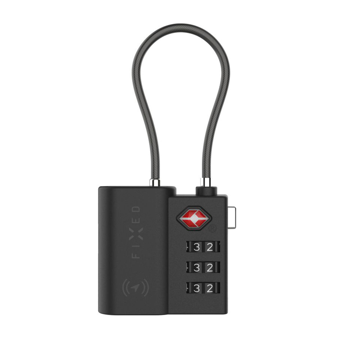 Fixed Tag Lock met Apple Find My Support - TSA reisslot voor de koffer - Zwart
