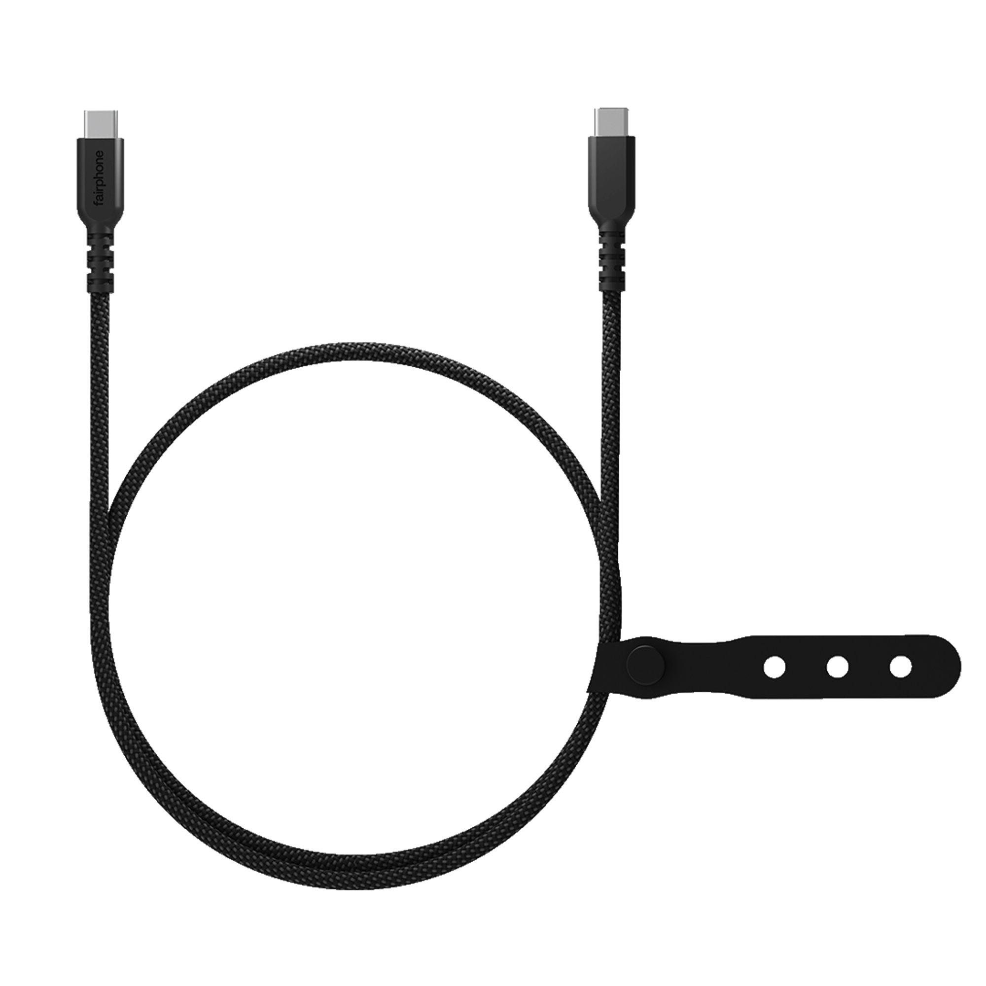 Fairphone LongLife USB-C naar USB-C/USB-A Oplaadkabel - 240W - 1 meter - Zwart