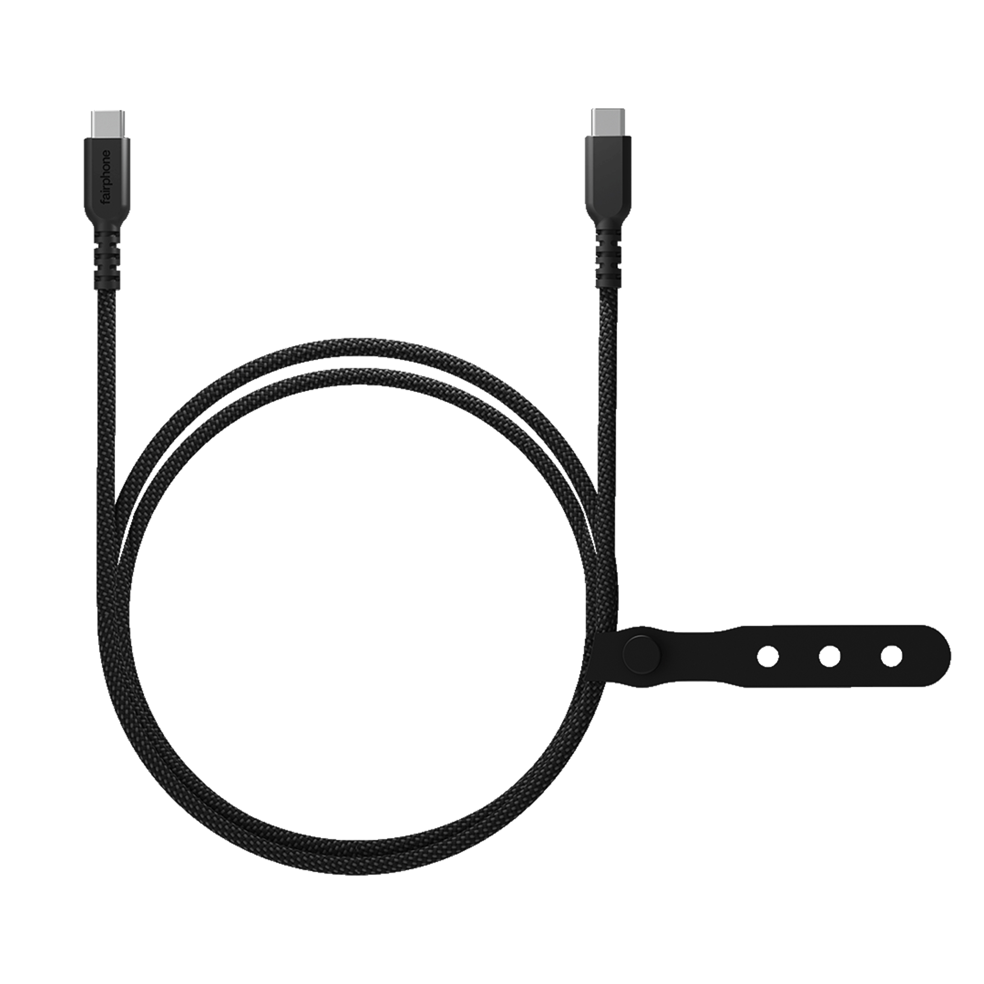Fairphone LongLife USB-C naar USB-C/USB-A Oplaadkabel - 240W - 2,5 meter - Zwart