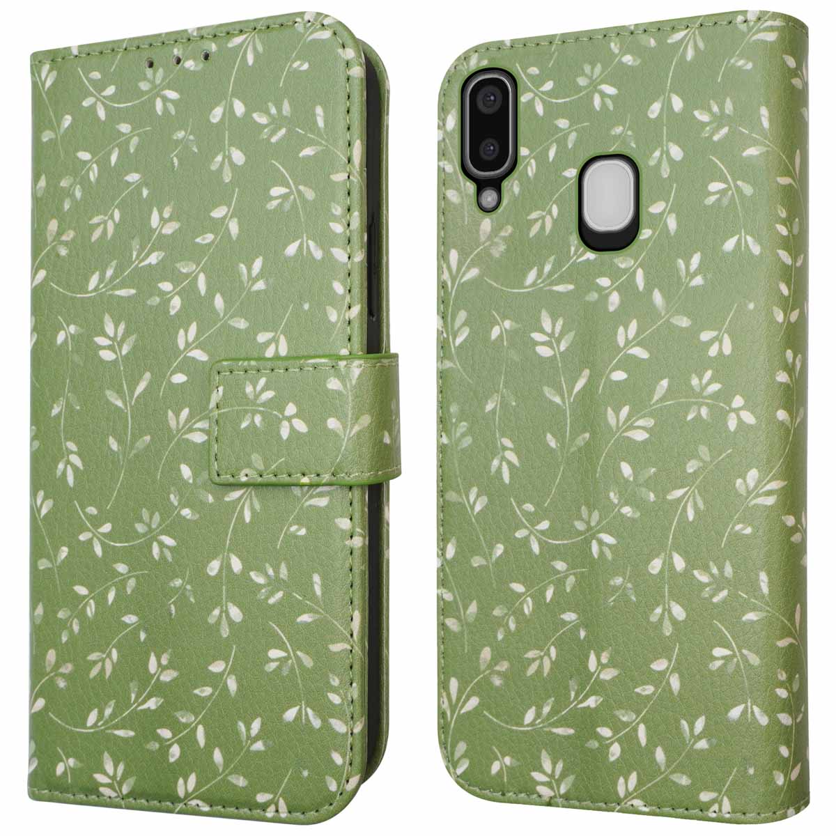 imoshion Design Bookcase voor de Samsung Galaxy A20e - Green Flowers