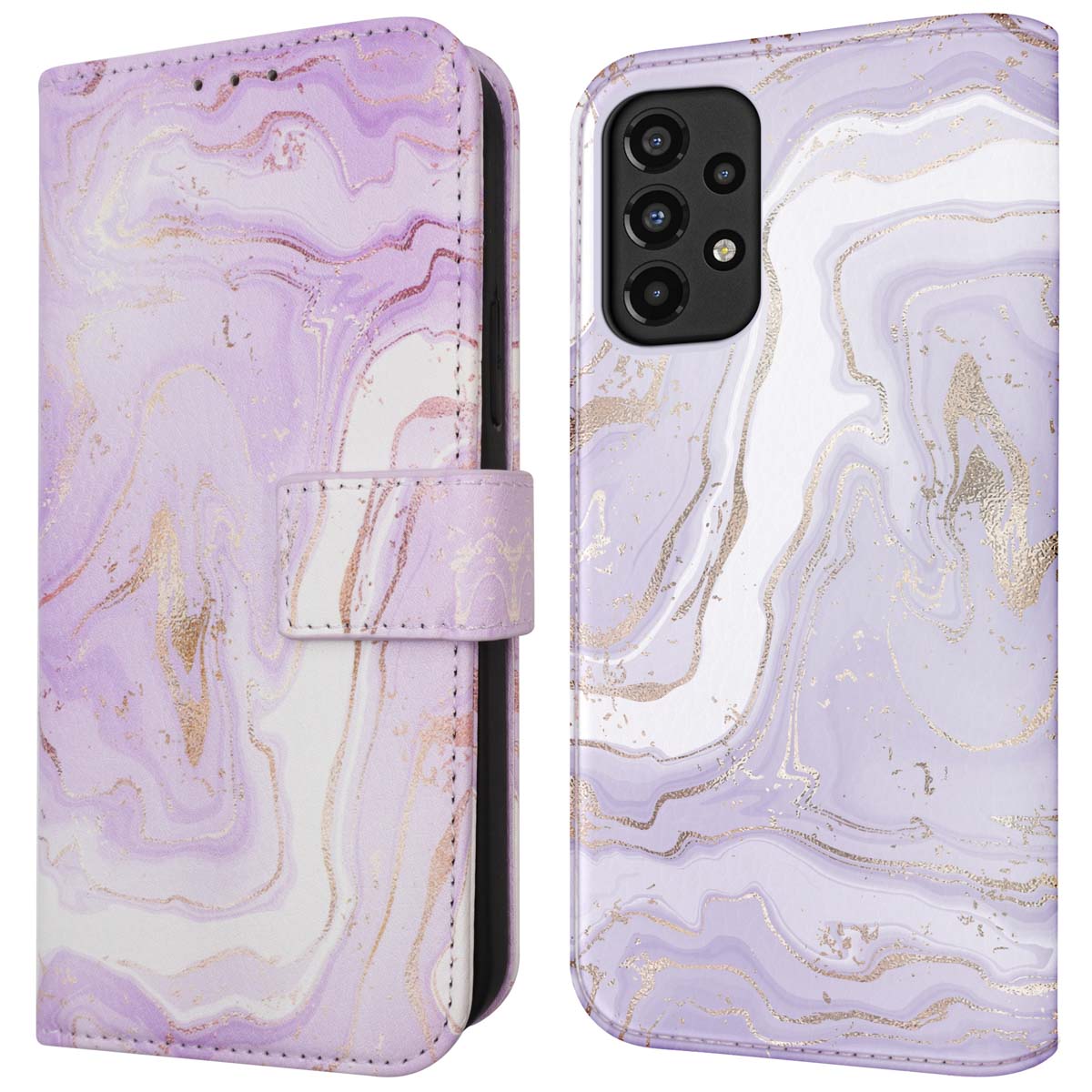 imoshion Design Bookcase voor de Samsung Galaxy A33 - Purple Marble