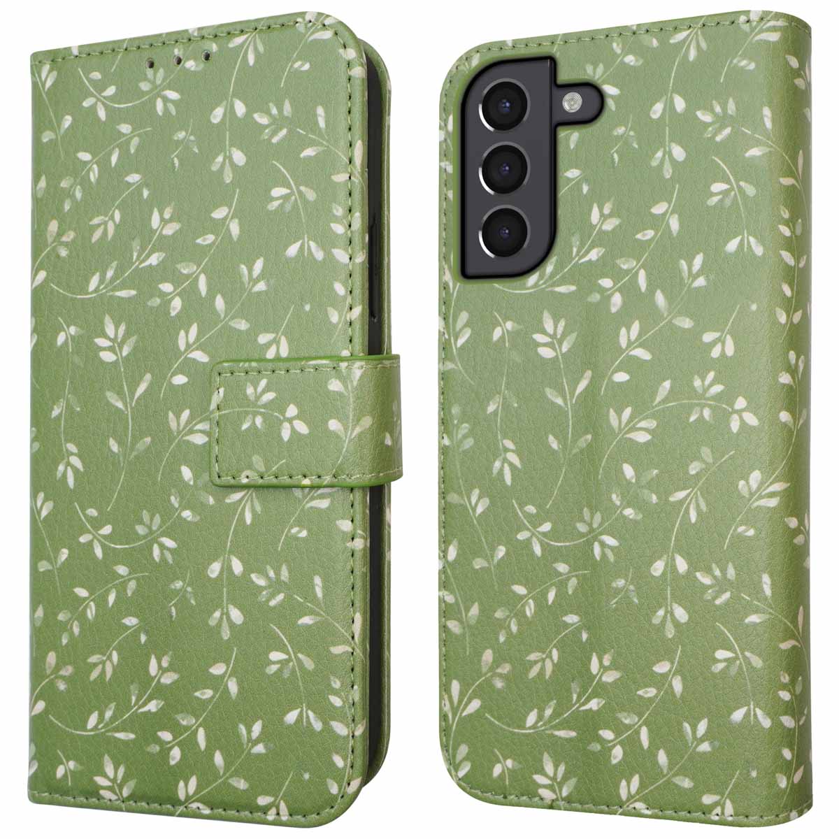 imoshion Design Bookcase voor de Samsung Galaxy S21 - Green Flowers