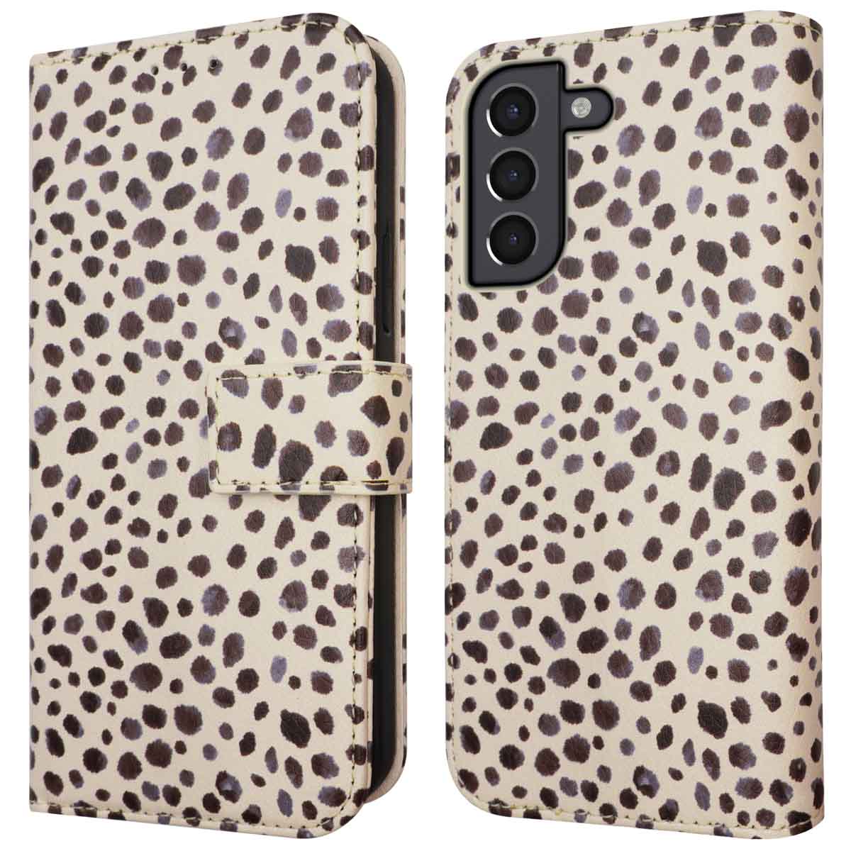 imoshion Design Bookcase voor de Samsung Galaxy S21 - Black And White Dots