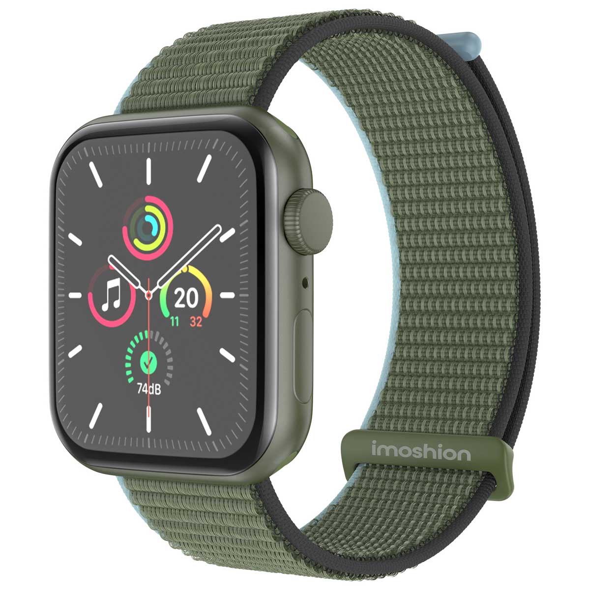 imoshion Nylon bandje voor de Apple Watch | 44/45/46/49 mm - Dark Olive