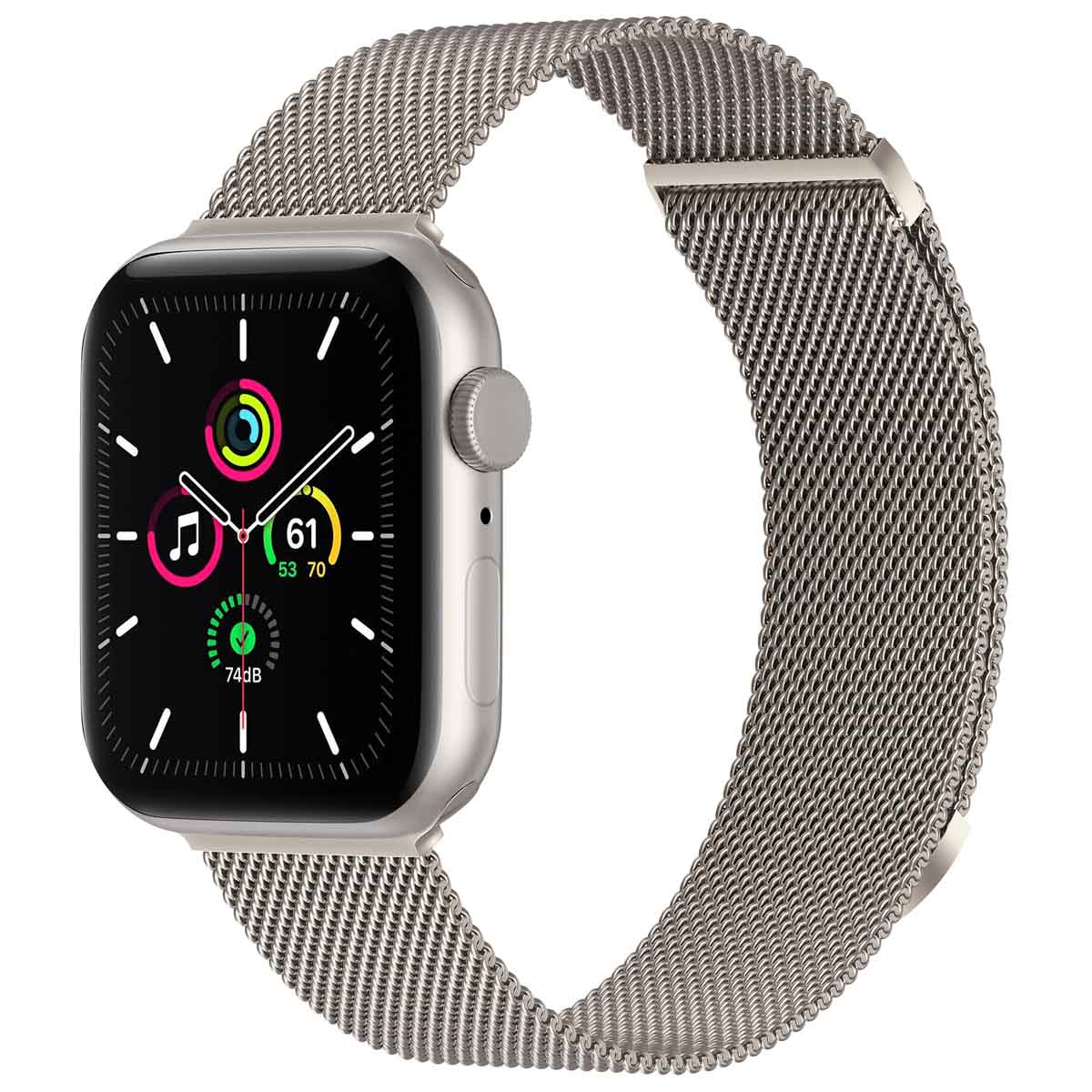 imoshion Milanees magnetisch bandje voor de Apple Watch | 44/45/46/49 mm - Maat M - Starlight