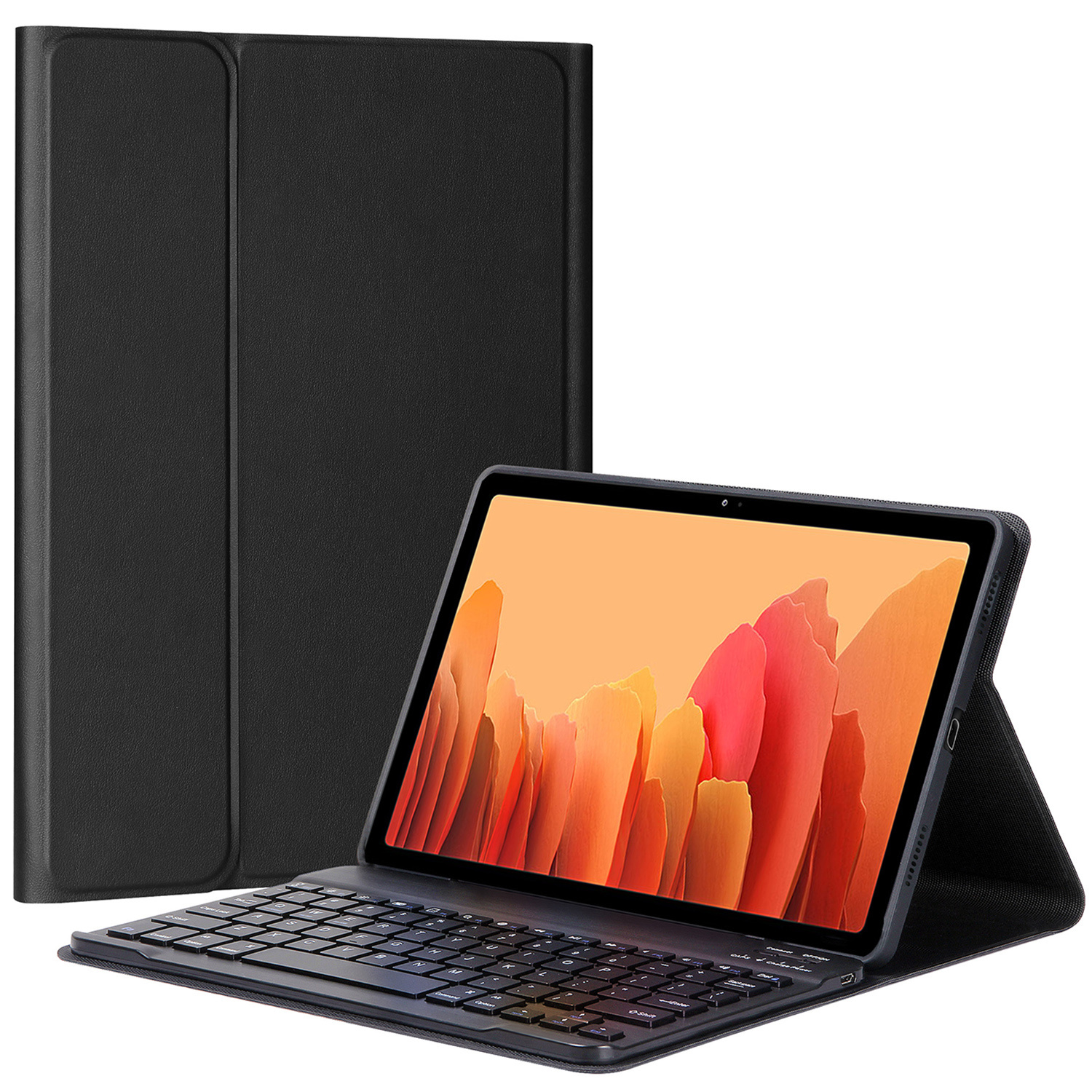 Accezz Bluetooth Keyboard Bookcase voor de Samsung Galaxy Tab A7 - QWERTY / NL - Zwart