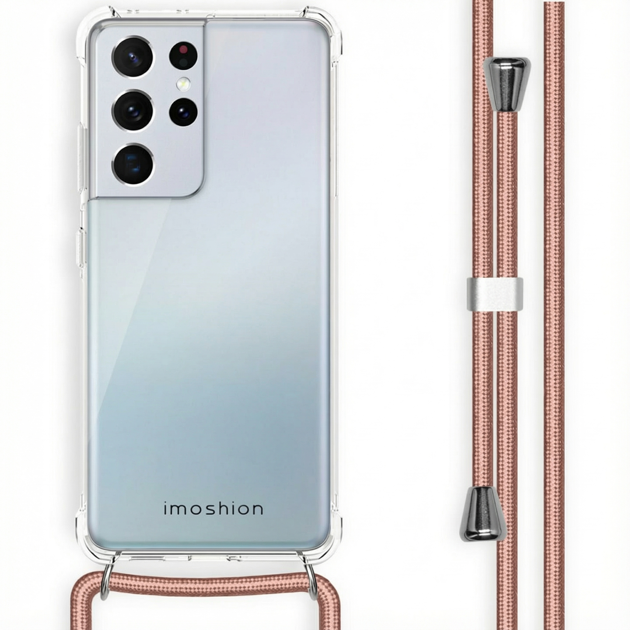 imoshion Coque arrière Transparente avec cordon Samsung Galaxy S21 Ultra - Rose Doré