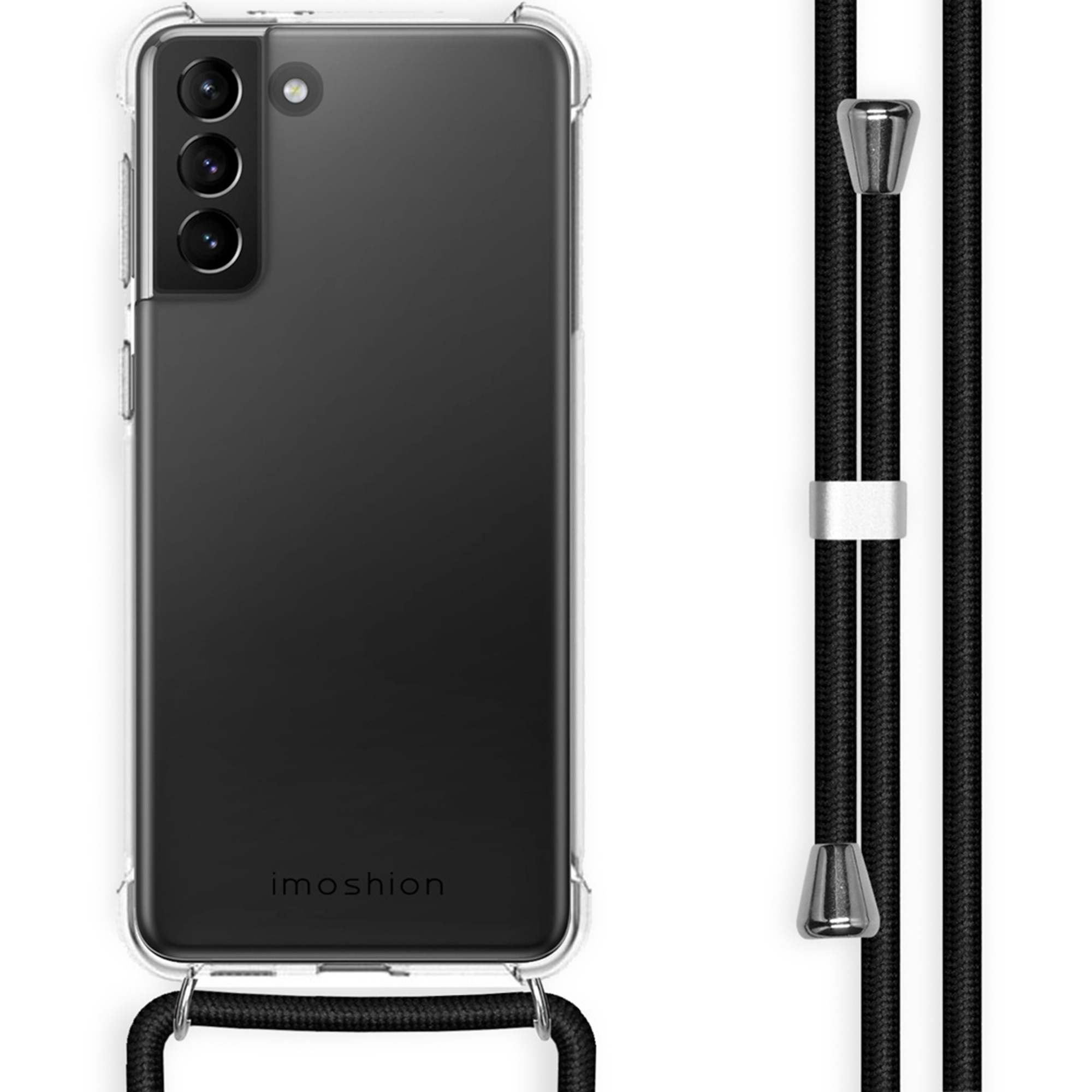 imoshion Coque arrière Transparente avec cordon Samsung Galaxy S21 Plus - Noir