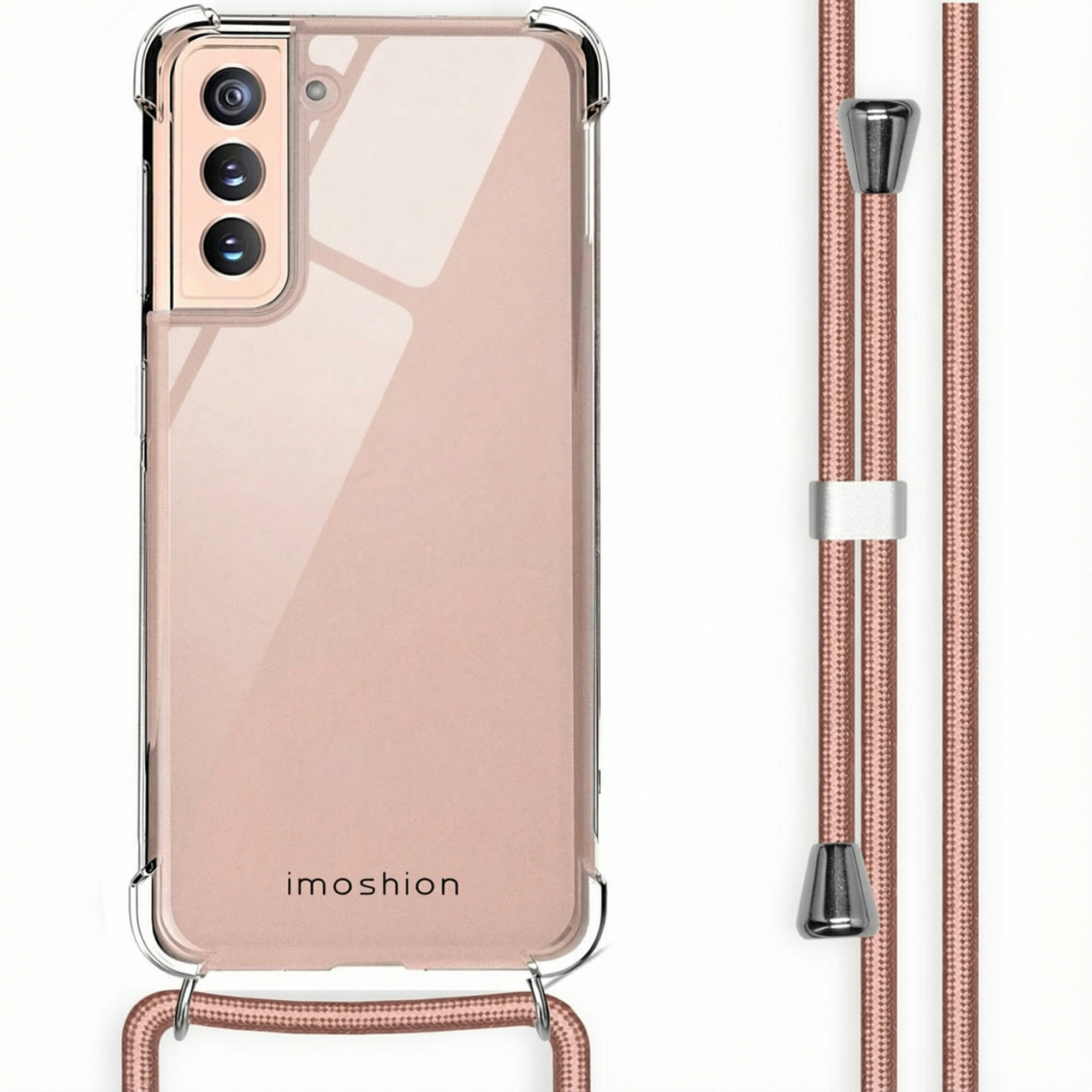 imoshion Transparante Backcover met koord voor de Samsung Galaxy S21 - Rosé Goud