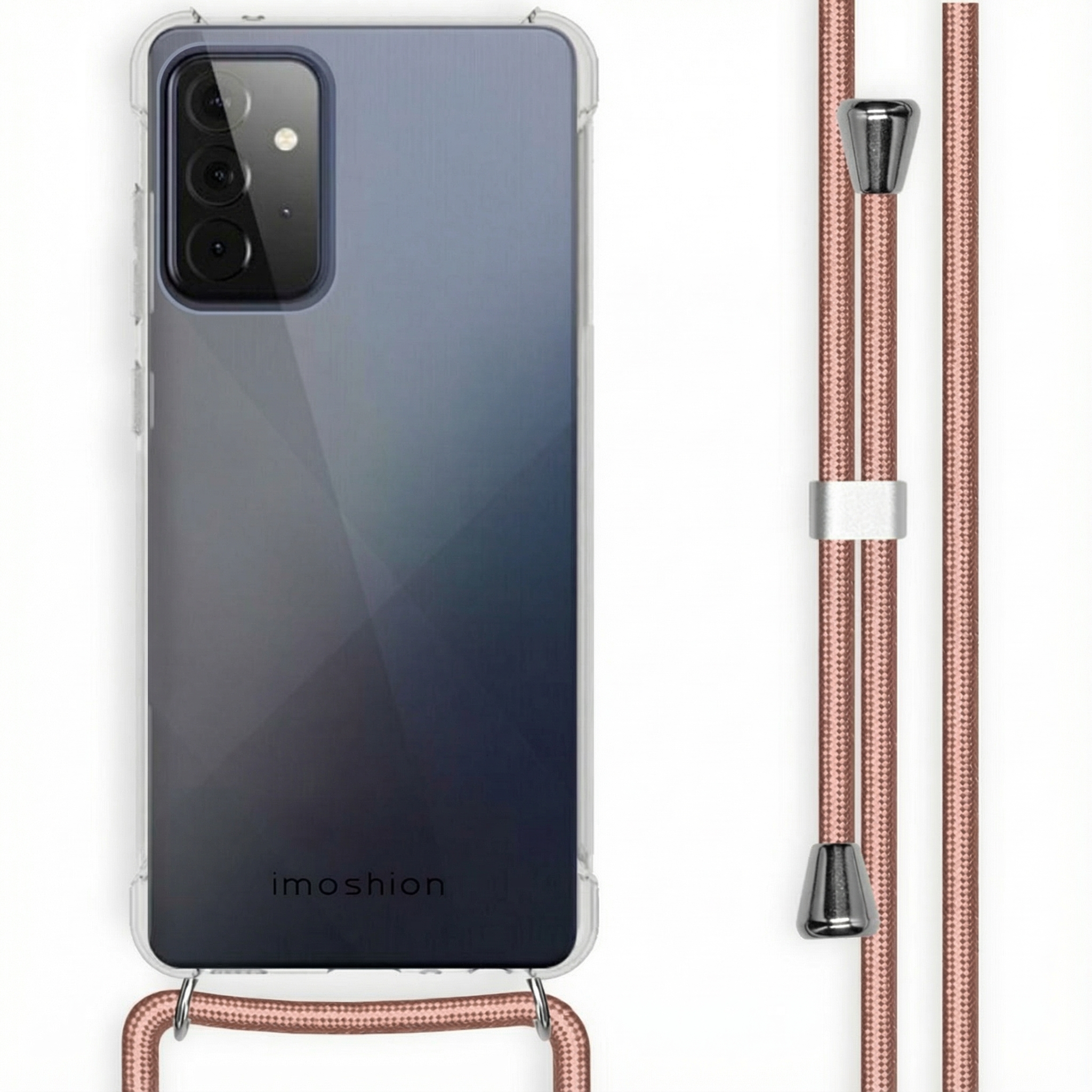 imoshion Coque arrière Transparente avec cordon Samsung Galaxy A72 - Rose Doré