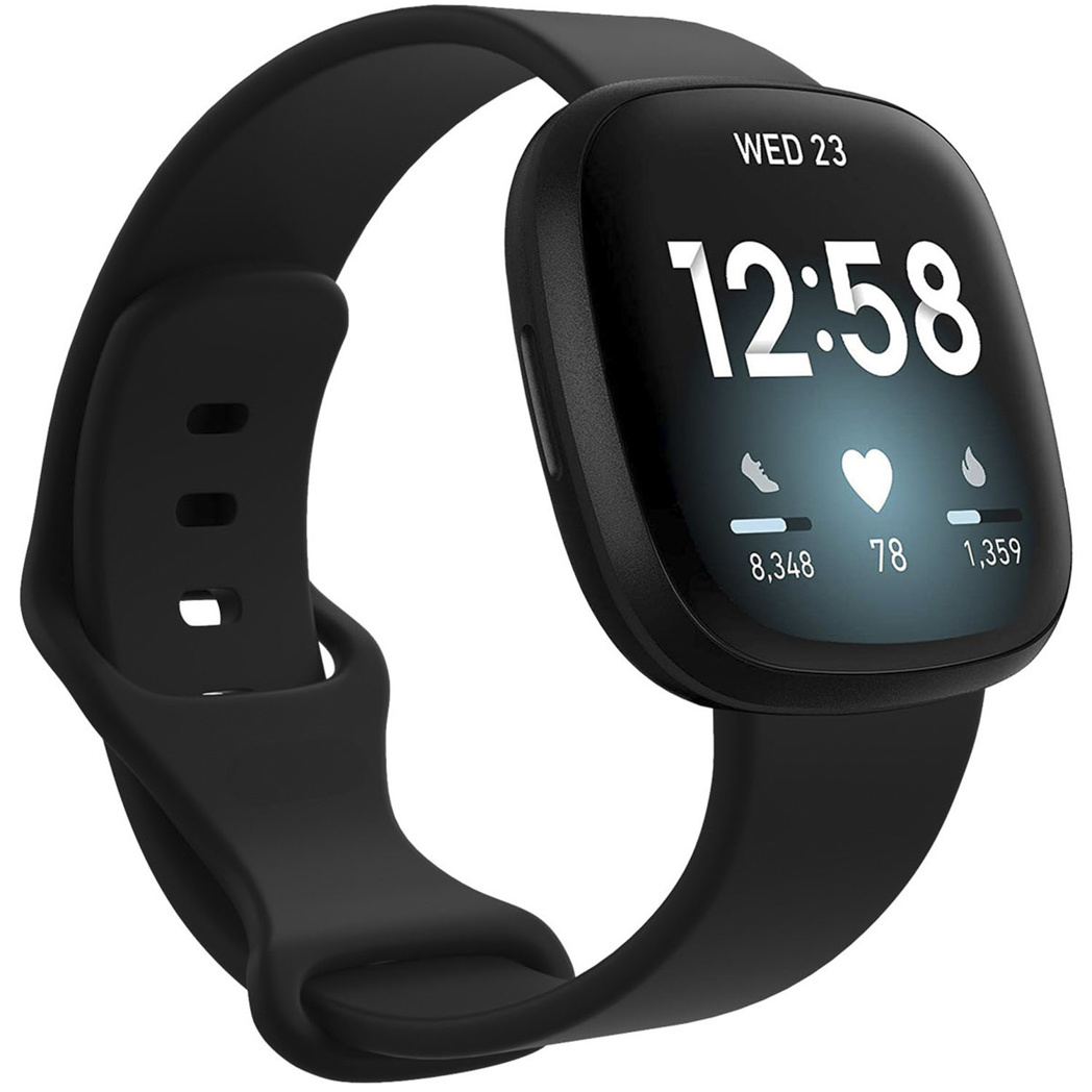 imoshion Bracelet sport en silicone Fitbit Versa 4 / 3 / Sense (2) - Noir