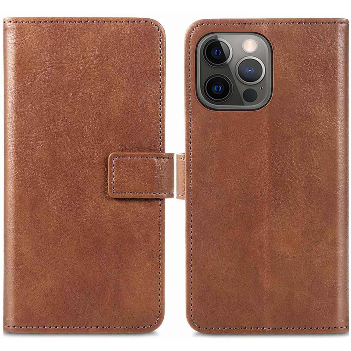 imoshion Luxe Bookcase voor de Apple iPhone 13 Pro Max - Bruin