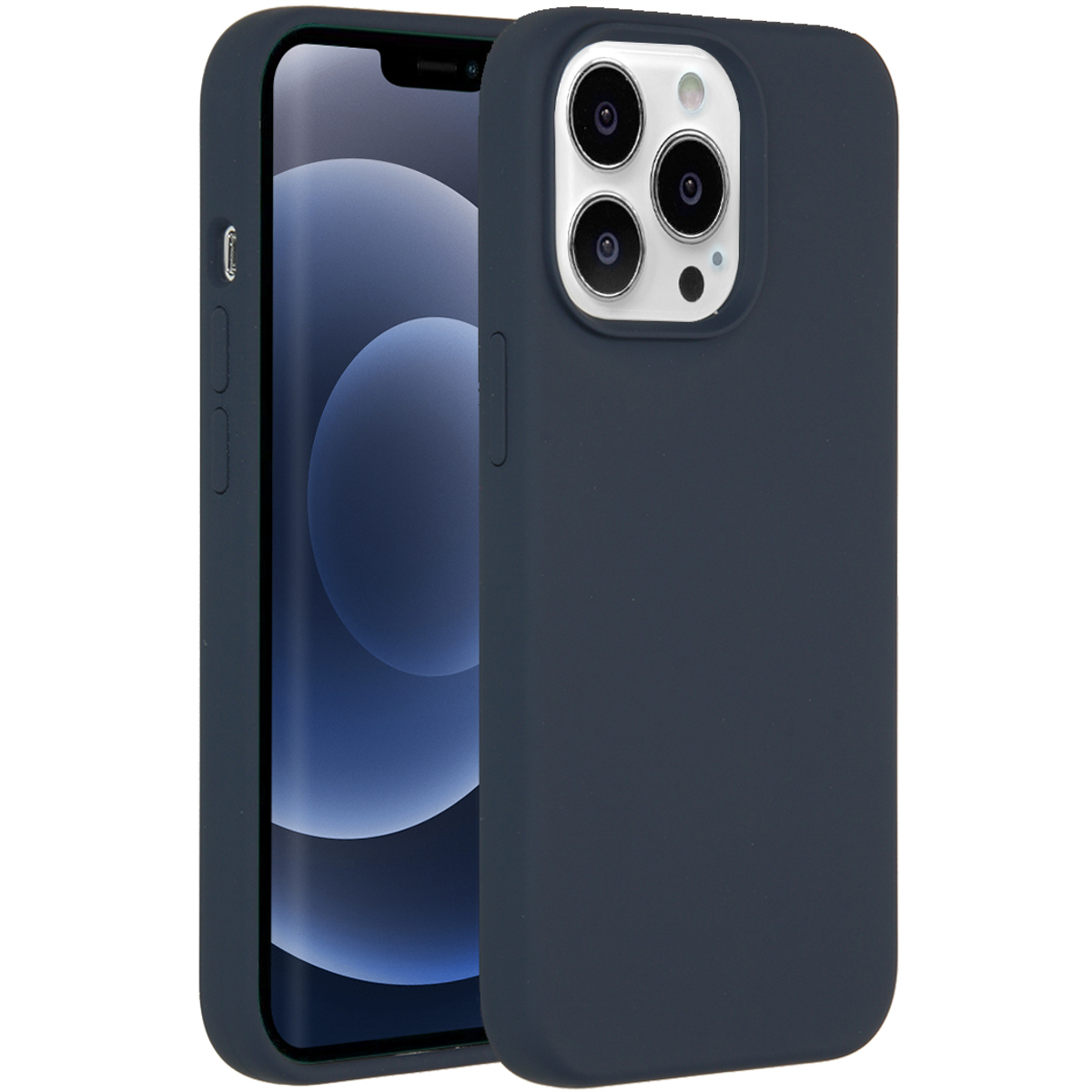 Accezz Coque Liquid Silicone Apple iPhone 13 Pro - Bleu foncé