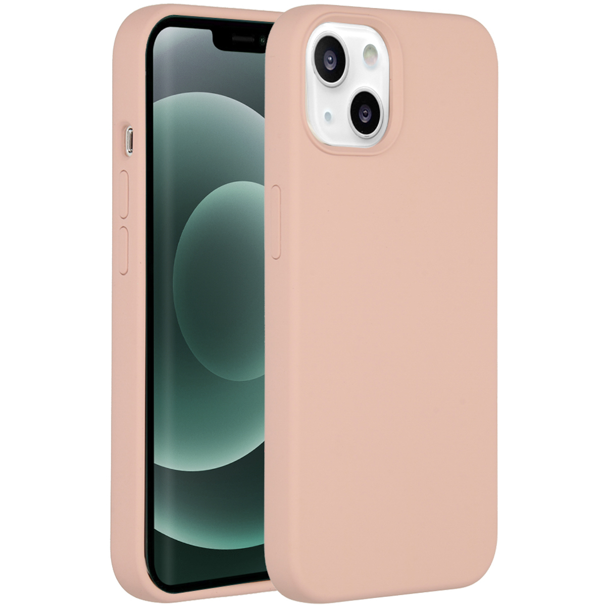 Accezz Liquid Silicone Backcover voor de Apple iPhone 13 Mini - Roze