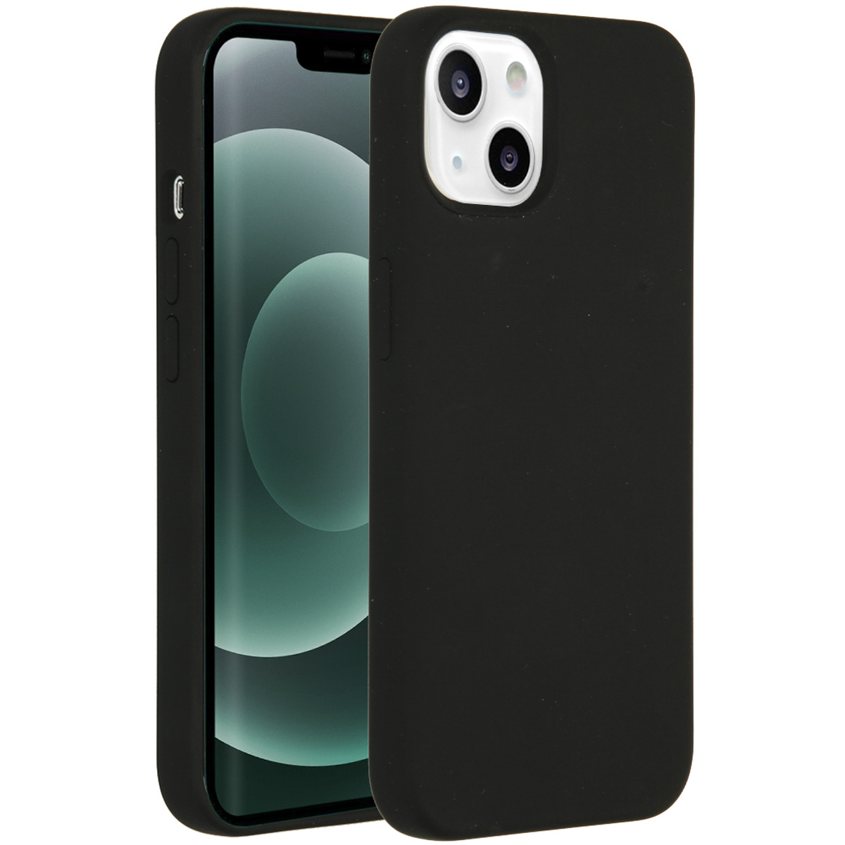 Accezz Coque Liquid Silicone Apple iPhone 13 Mini - Noir