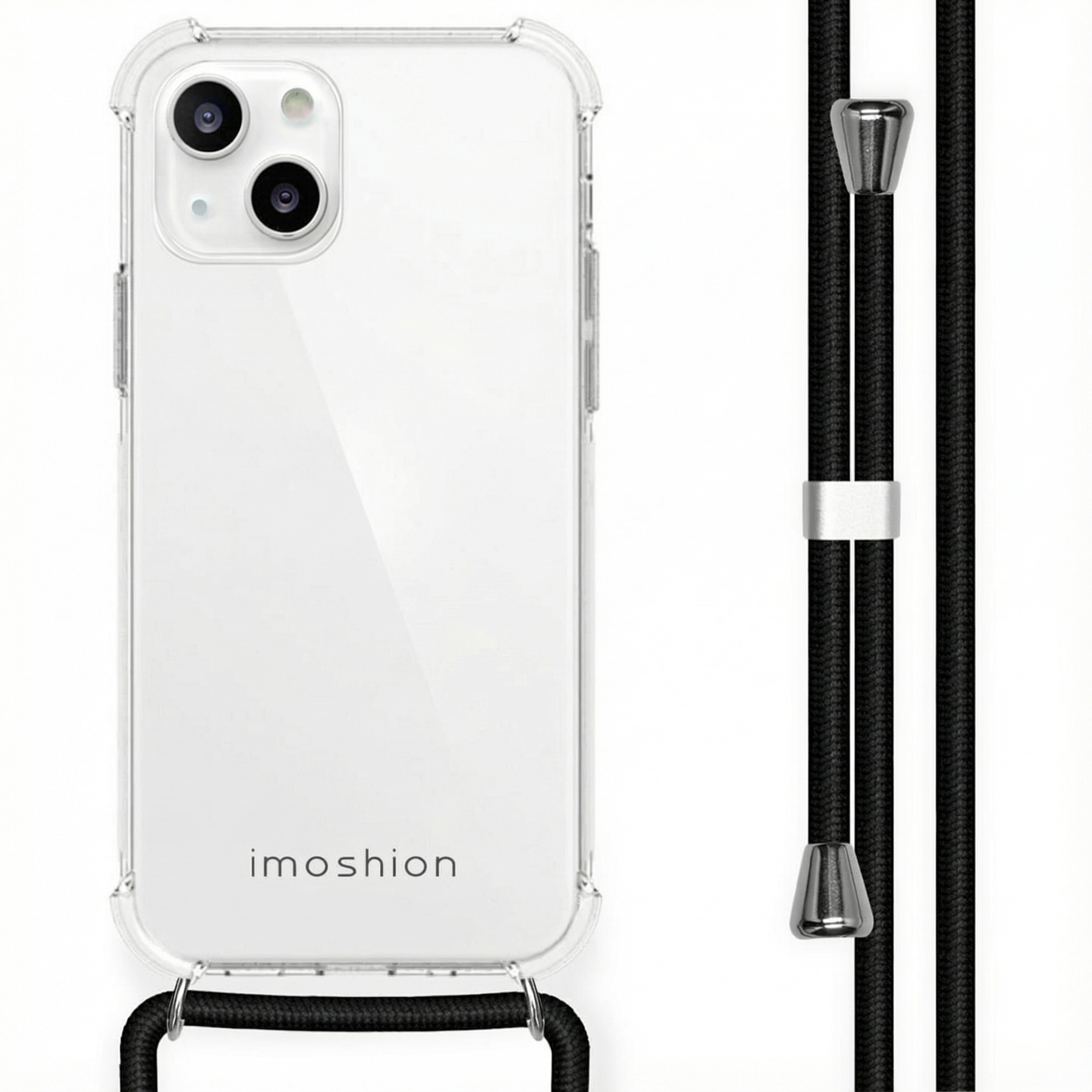 imoshion Transparante Backcover met koord voor de Apple iPhone 13 Mini - Zwart