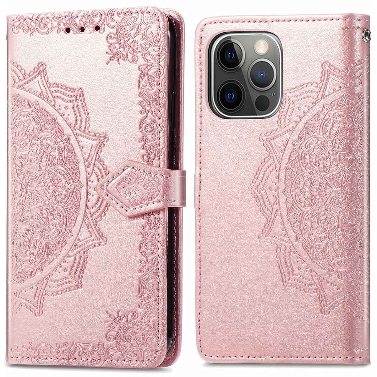 imoshion Mandala Bookcase voor de Apple iPhone 13 Pro - Rosé Goud