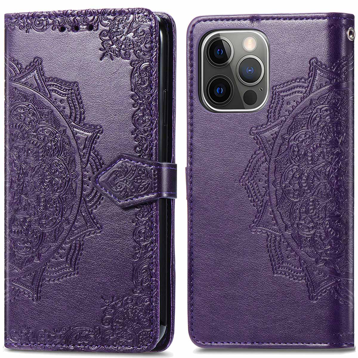 imoshion Mandala Bookcase voor de Apple iPhone 13 Pro - Paars