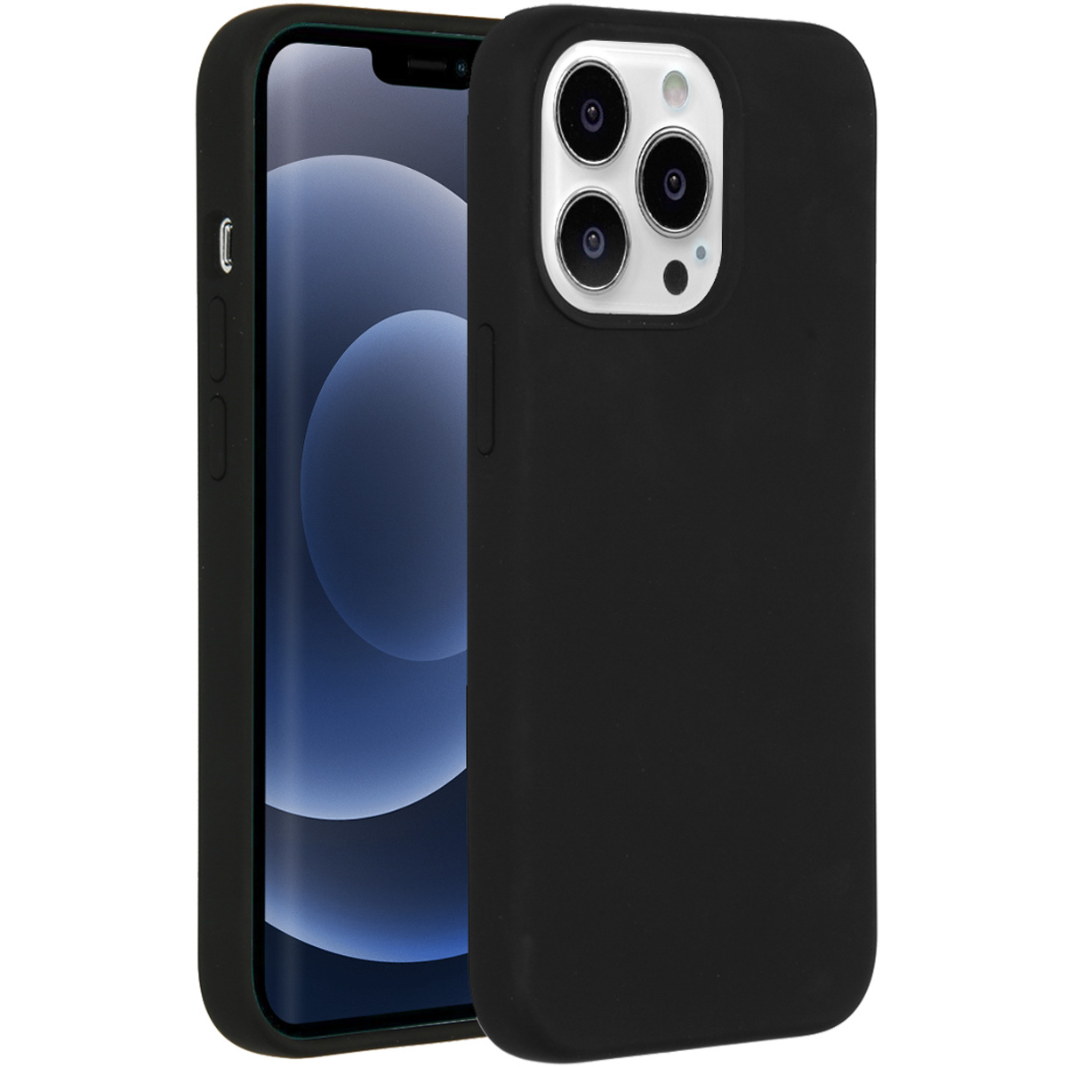 Accezz Coque Liquid Silicone avec MagSafe Apple iPhone 13 Pro - Noir