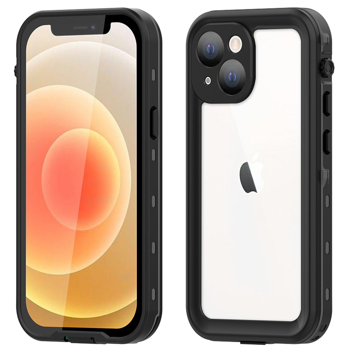 Redpepper Dot Plus Waterproof Backcover voor de Apple iPhone 13 Mini - Zwart
