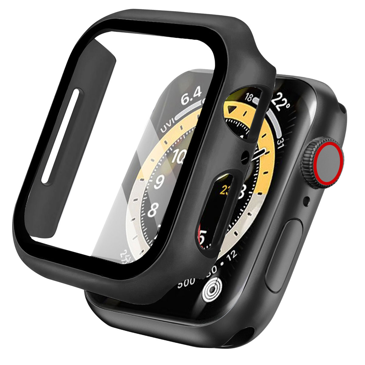 imoshion Full Cover Hardcase voor de Apple Watch 7 / 8 / 9 - 41 mm - Zwart