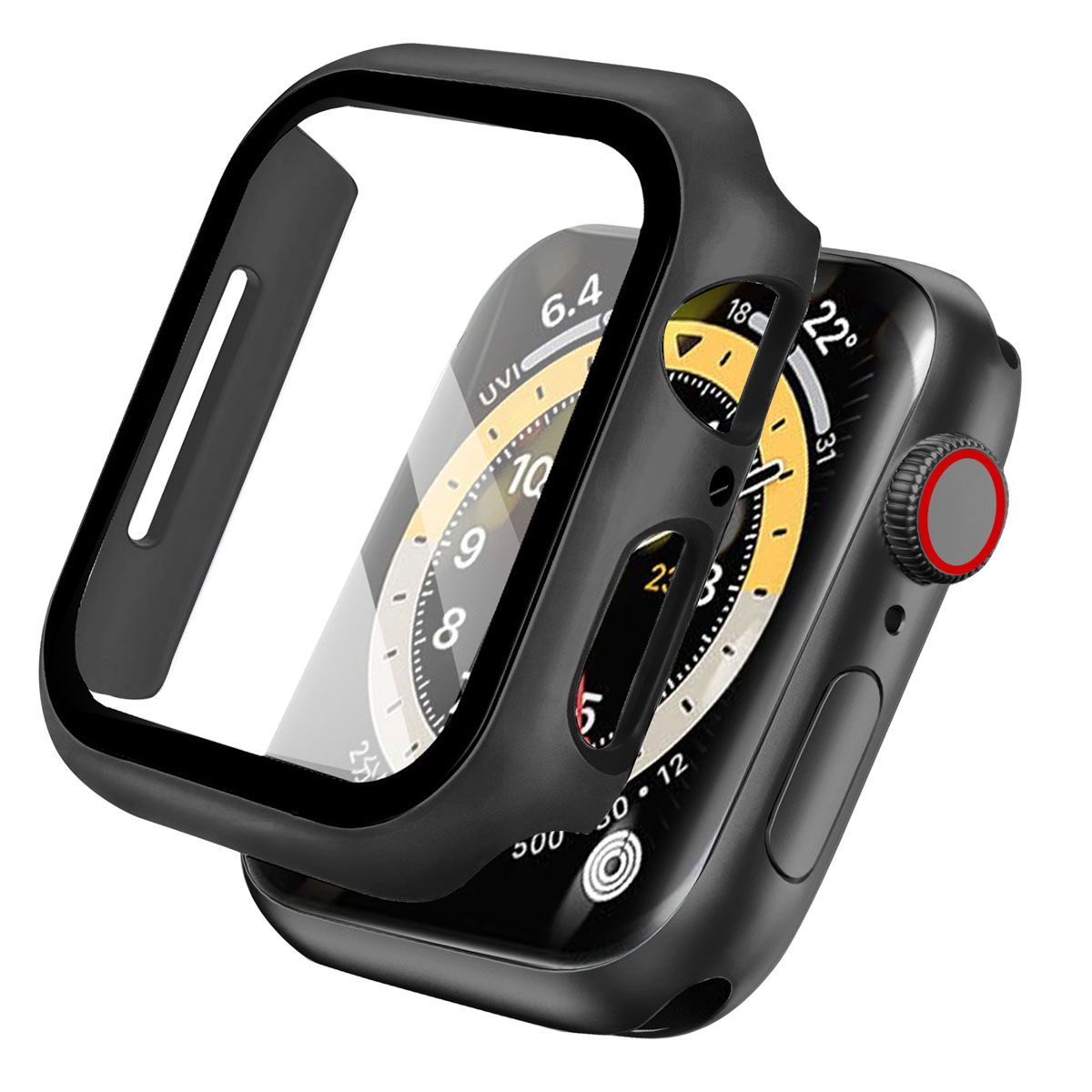 imoshion Full Cover Hardcase voor de Apple Watch 7 / 8 / 9 - 45 mm - Zwart