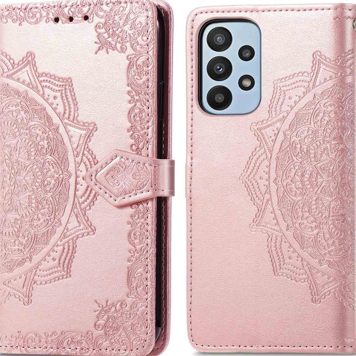 imoshion Mandala Bookcase voor de Samsung Galaxy A23 (5G) - Rosé Goud