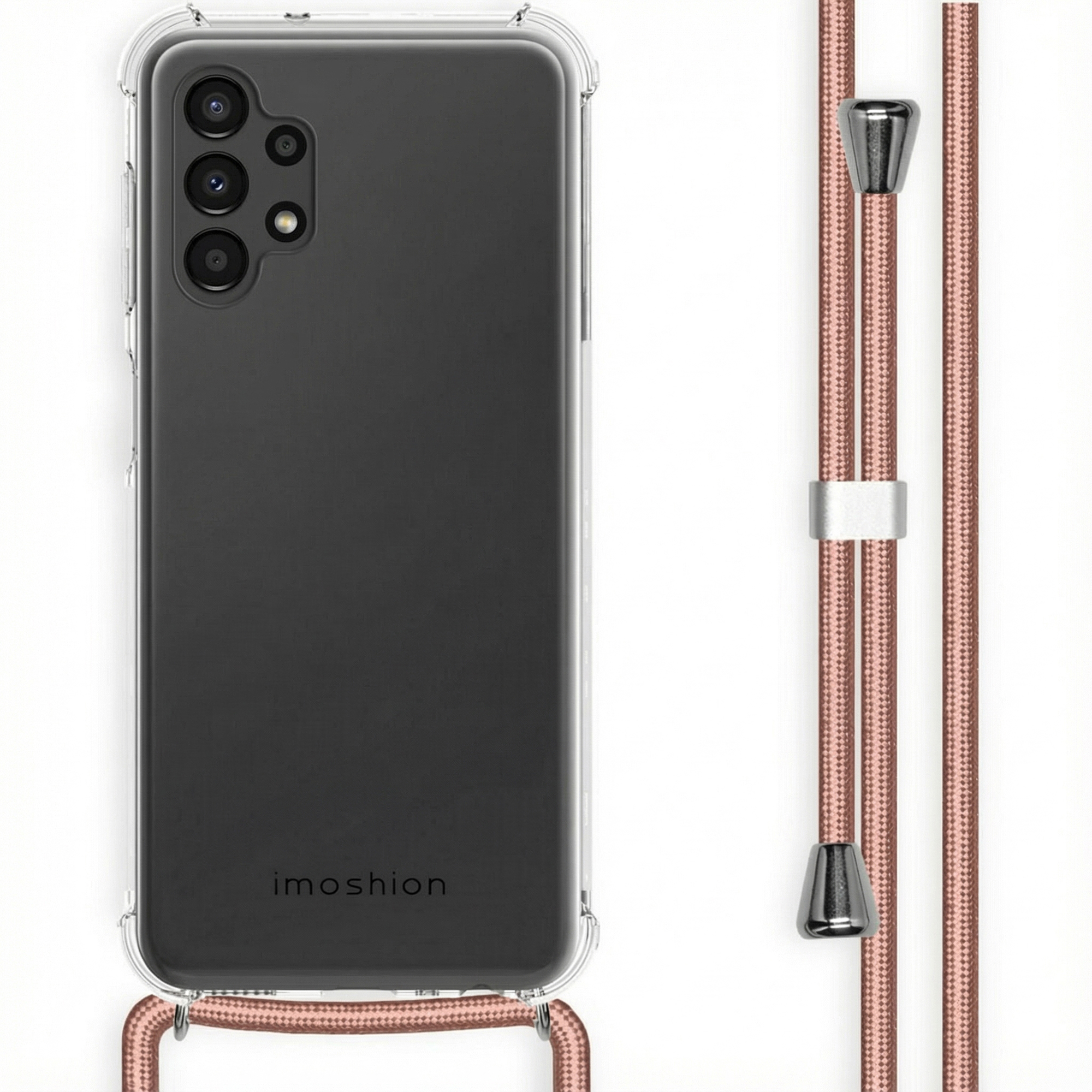 imoshion Coque arrière Transparente avec cordon Samsung Galaxy A13 (4G) - Rose Doré