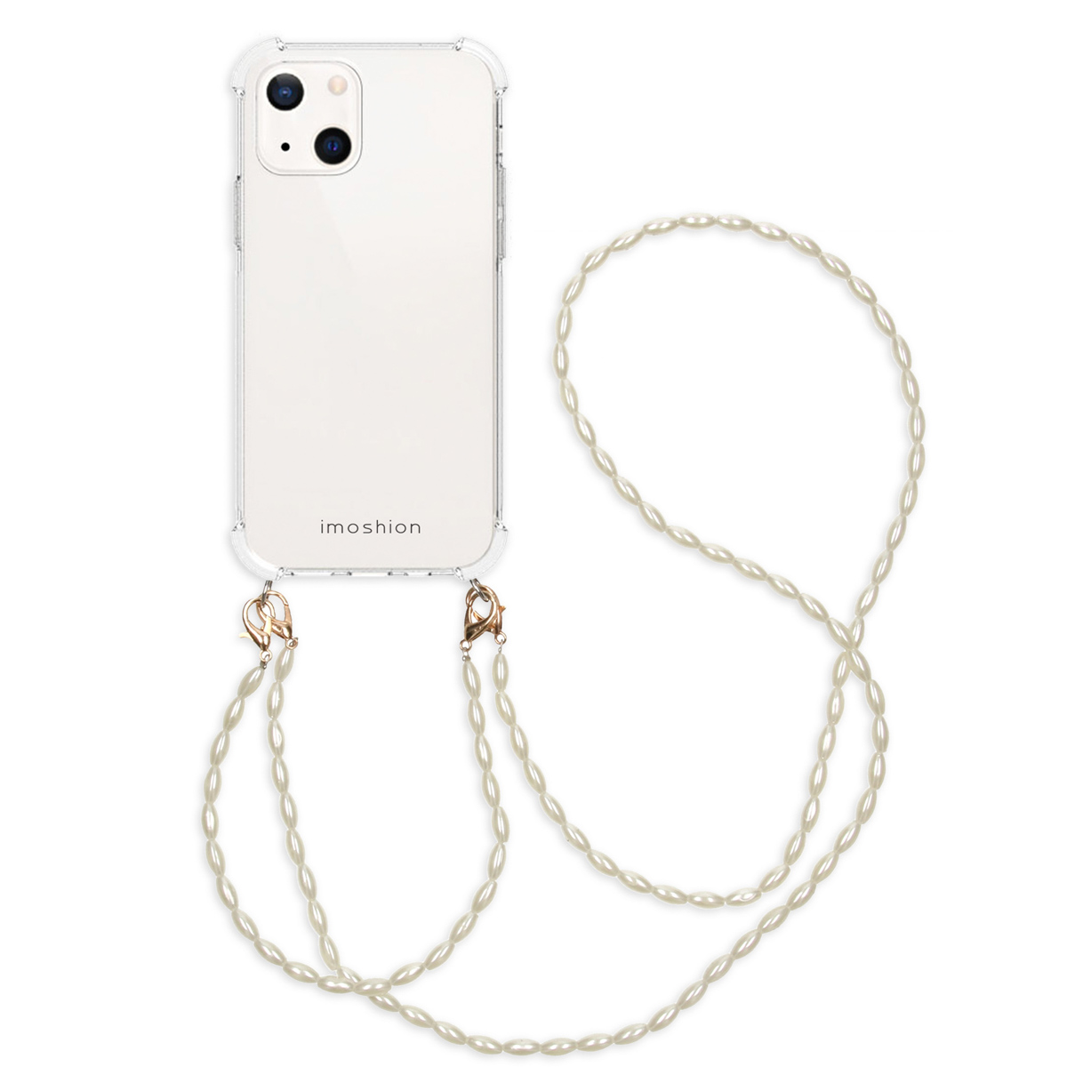 imoshion Backcover met koord + armband - Parels voor de Apple iPhone 13 - Transparant