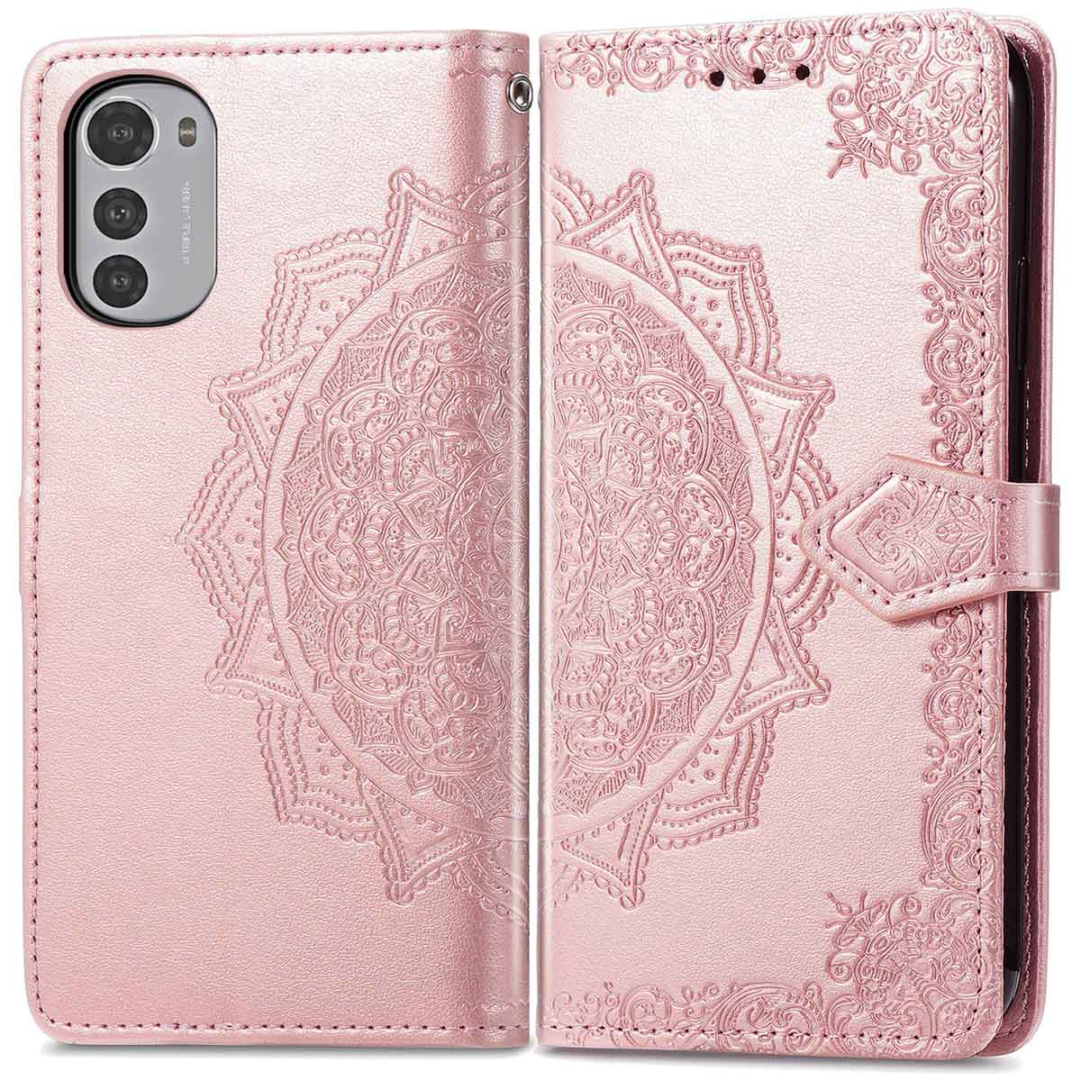 imoshion Mandala Bookcase voor de Motorola Moto E32 / E32s - Rosé Goud