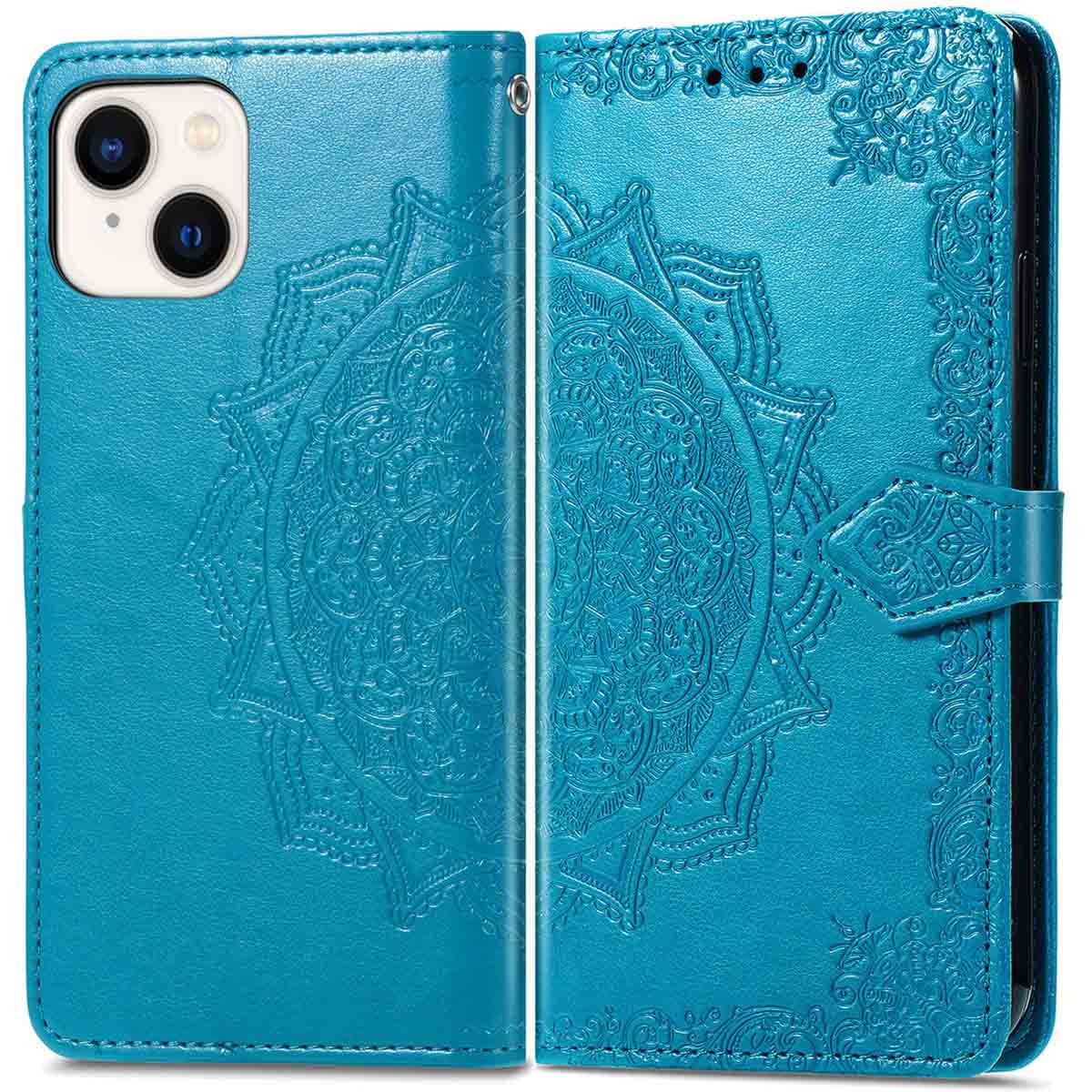 imoshion Mandala Bookcase voor de Apple iPhone 14 / 13 - Turquoise