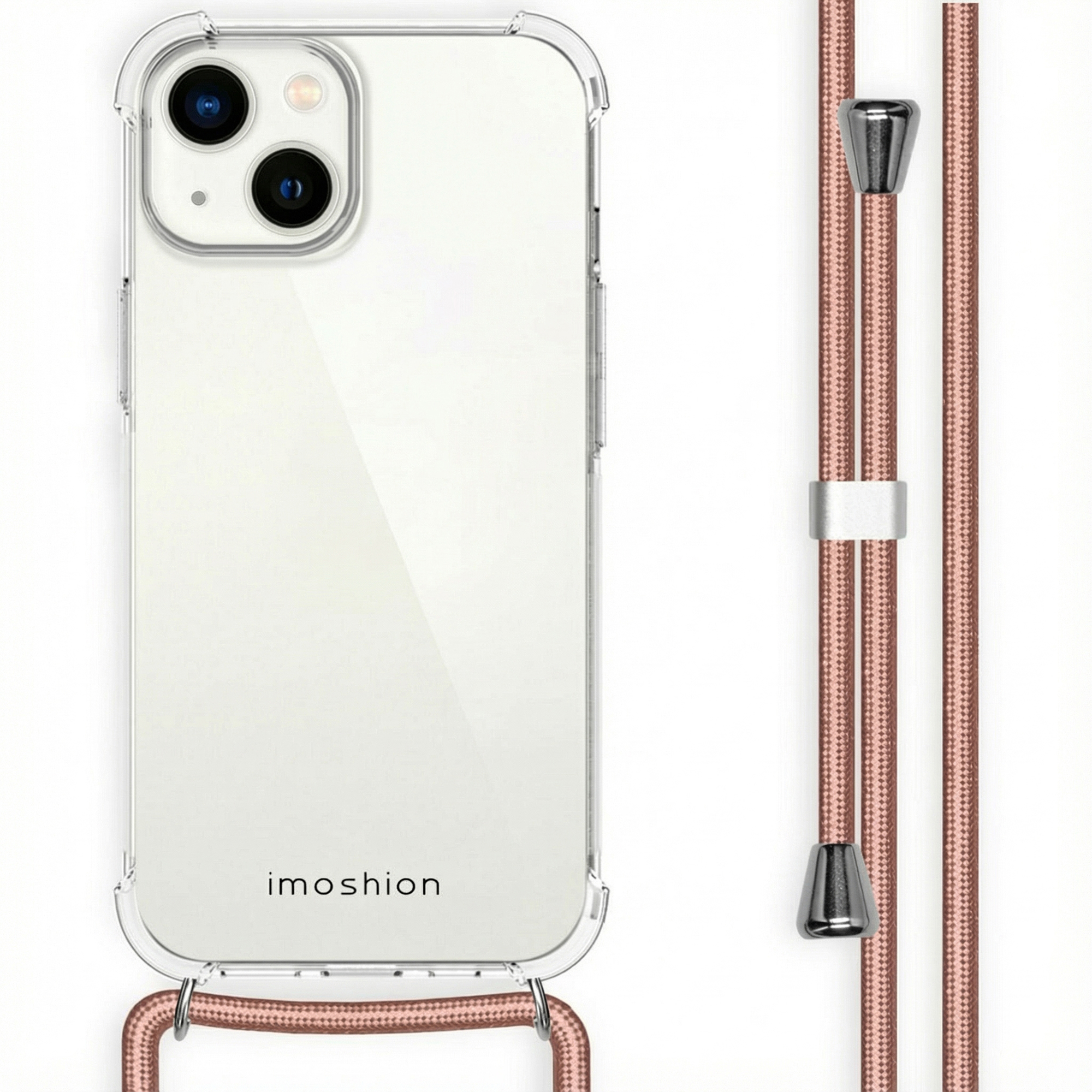 imoshion Transparante Backcover met koord voor de Apple iPhone 14 - Rosé Goud