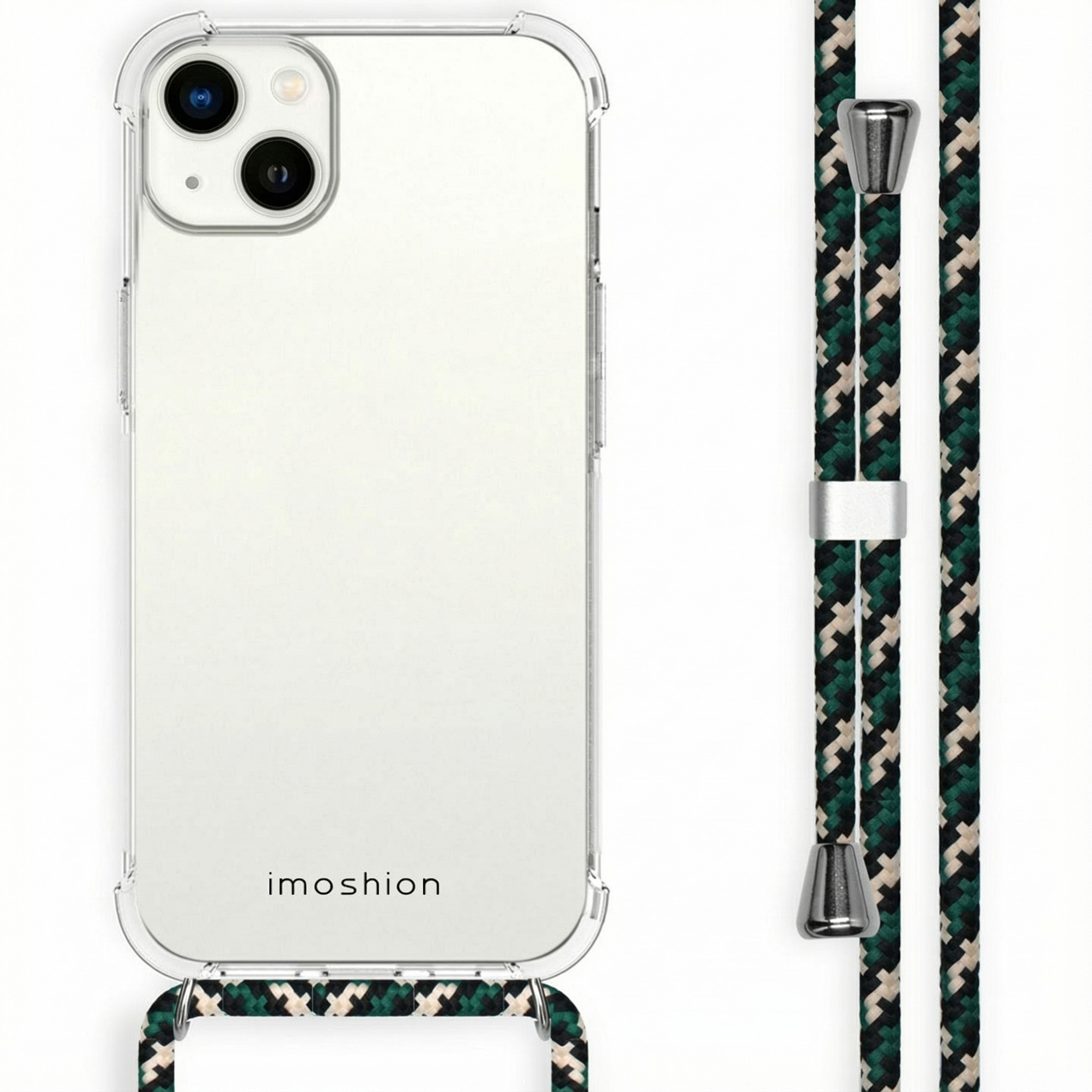 imoshion Coque arrière Transparente avec cordon Apple iPhone 14 Plus - Green Multi Color