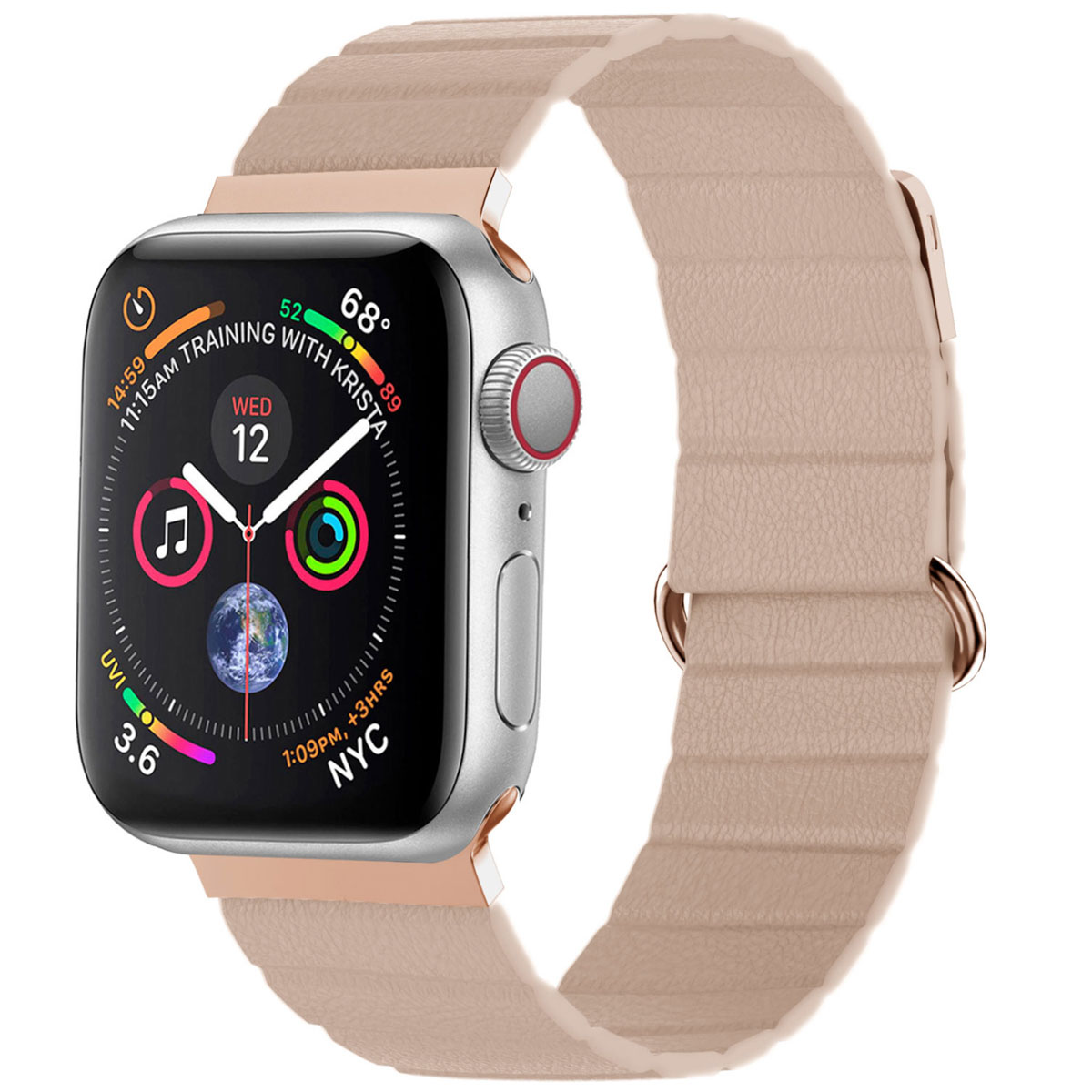 imoshion Bracelet en cuir magnétique Apple Watch | 38/40/41/42 mm - Beige