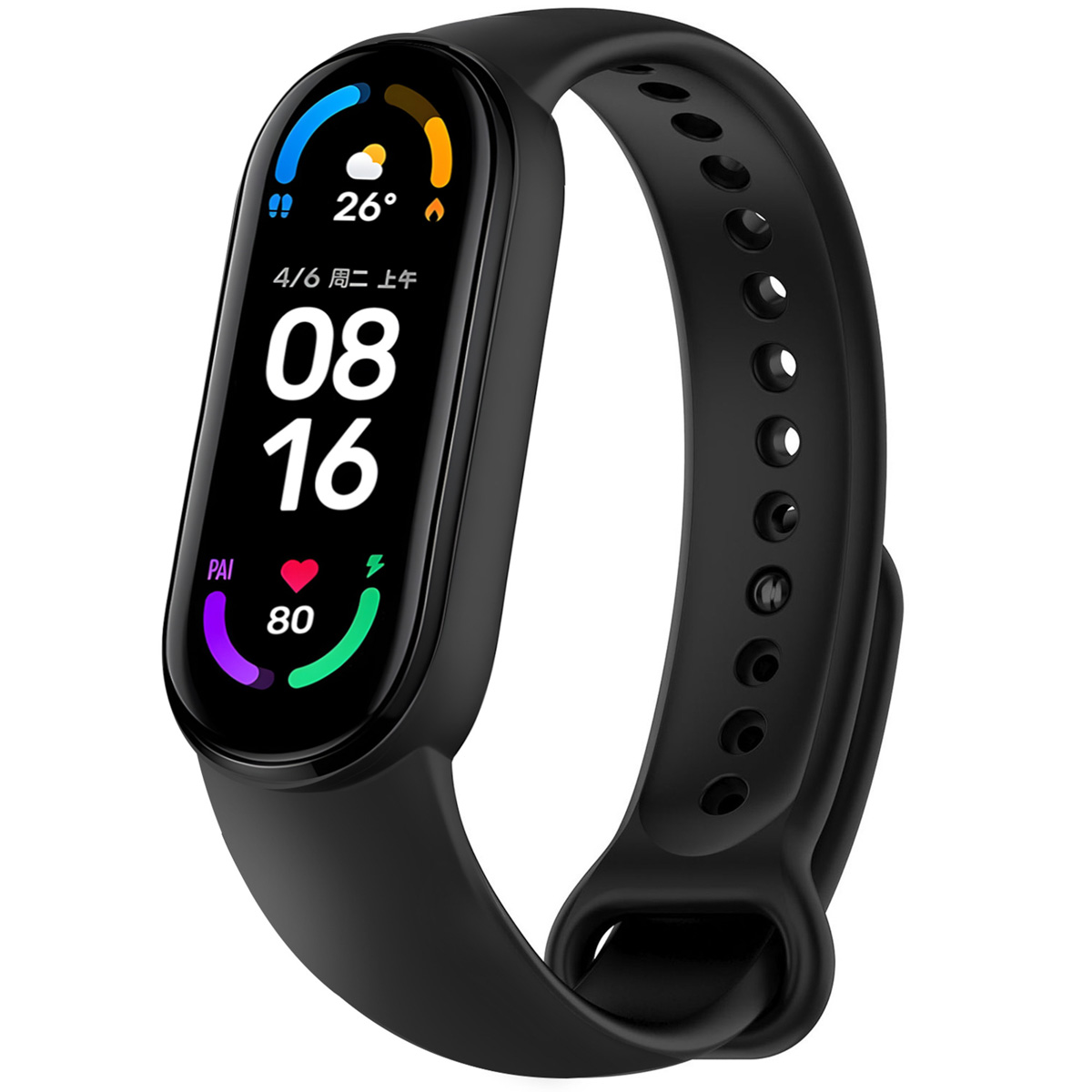 imoshion Bracelet sport en silicone Xiaomi Mi Band 5 / 6 - Noir