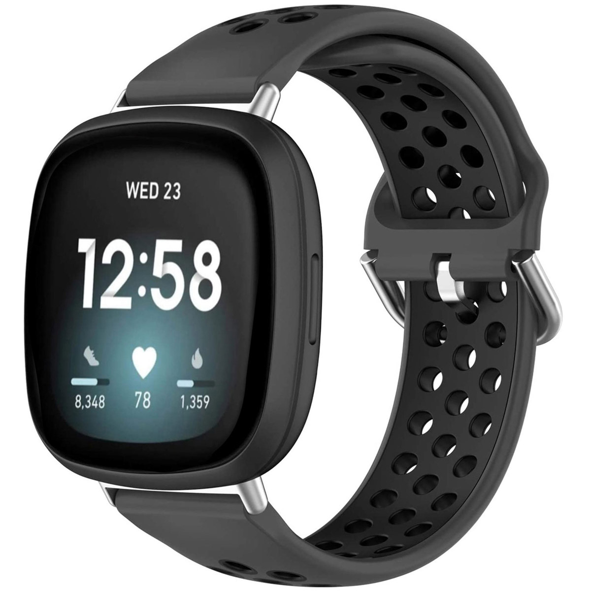 imoshion Pr2199 Fitbit Versa 4 / 3 / Sense (2) - Grey / Black